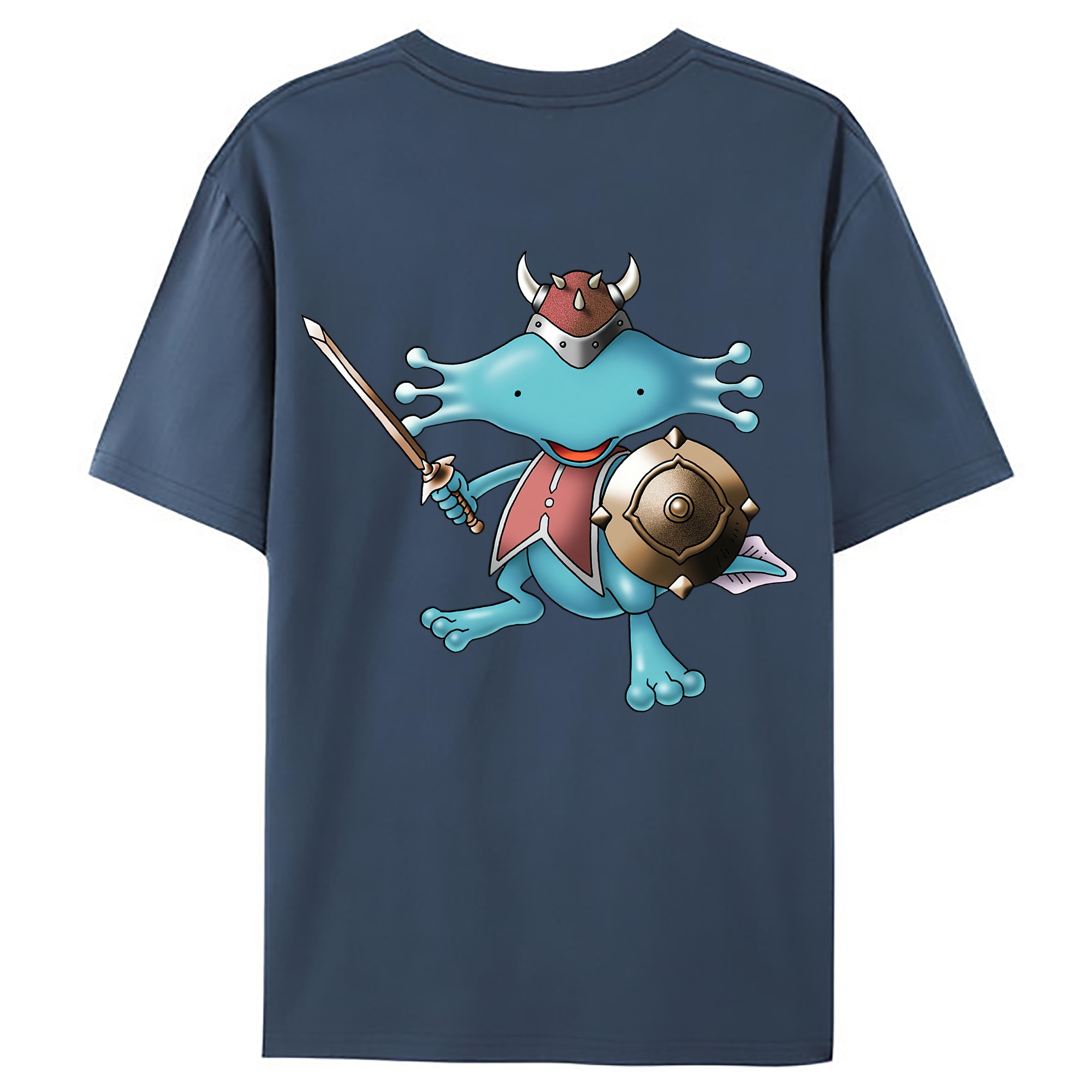 （画像用） ドラゴンクエスト Doragon Kuesuto Dragon Quest 綿100％ メンズ半袖Tシャツ（バックプリント） 通気性