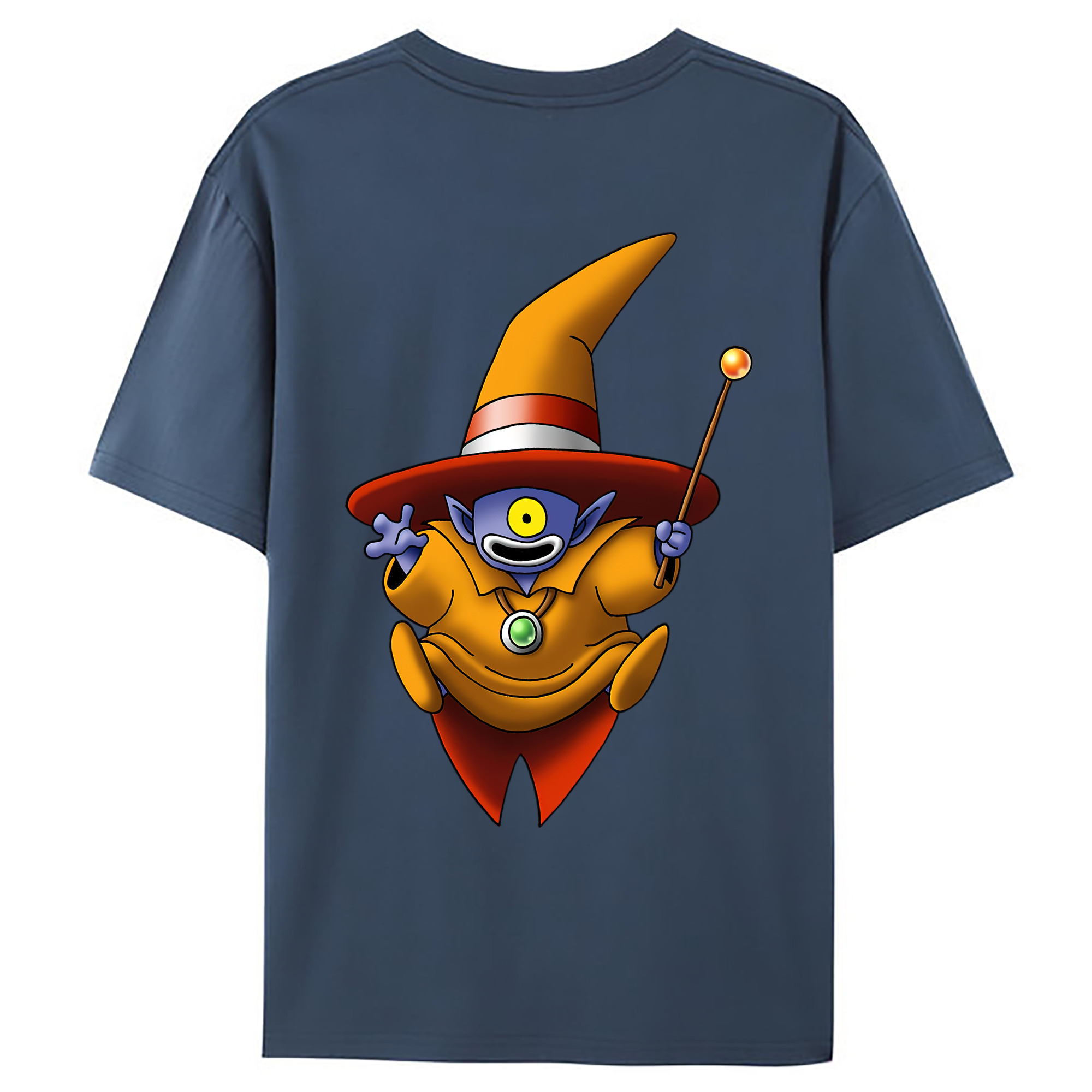 （画像用） ドラゴンクエスト Doragon Kuesuto Dragon Quest 綿100％ メンズ半袖Tシャツ（バックプリント） 通気性