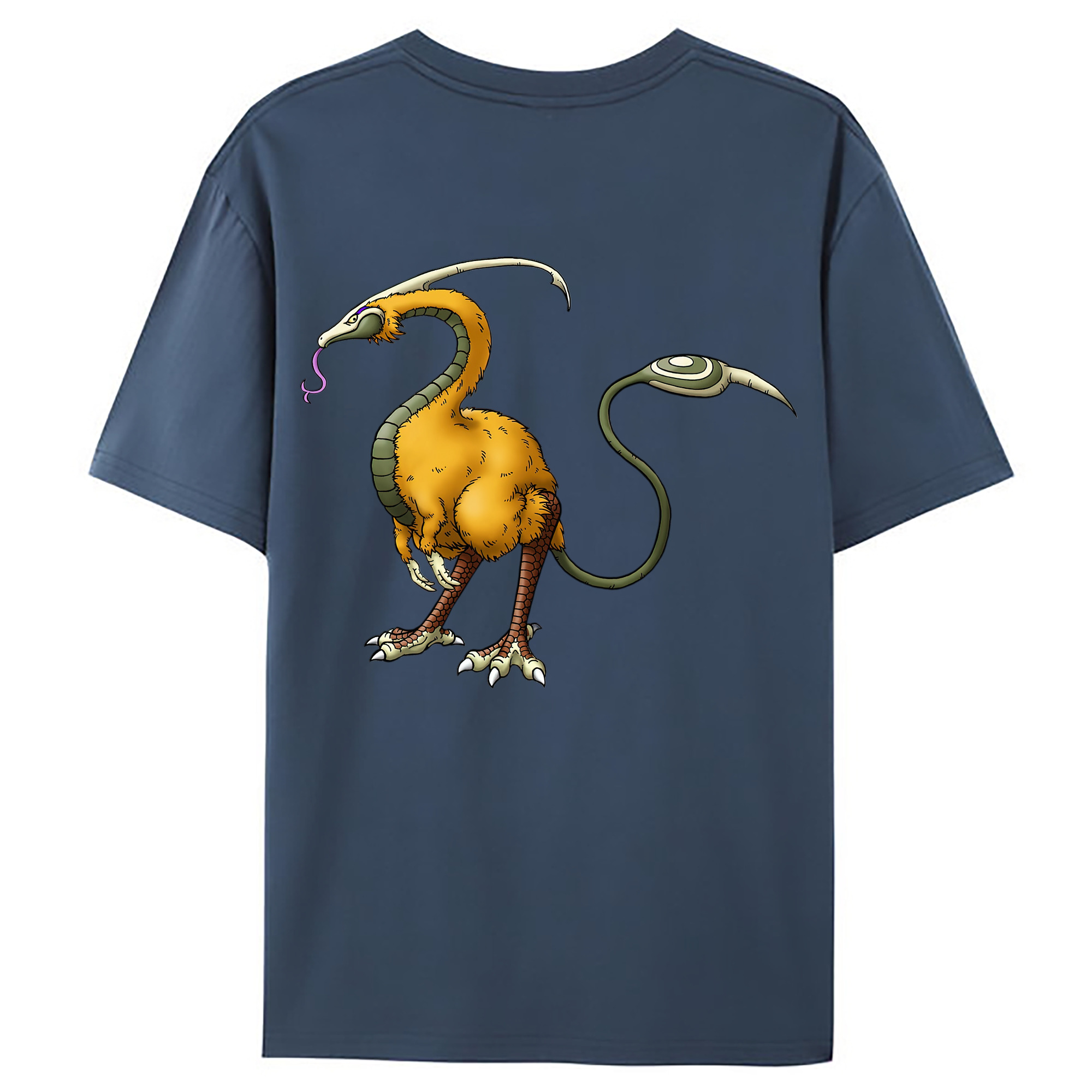 （画像用） ドラゴンクエスト Doragon Kuesuto Dragon Quest 綿100％ メンズ半袖Tシャツ（バックプリント） 通気性
