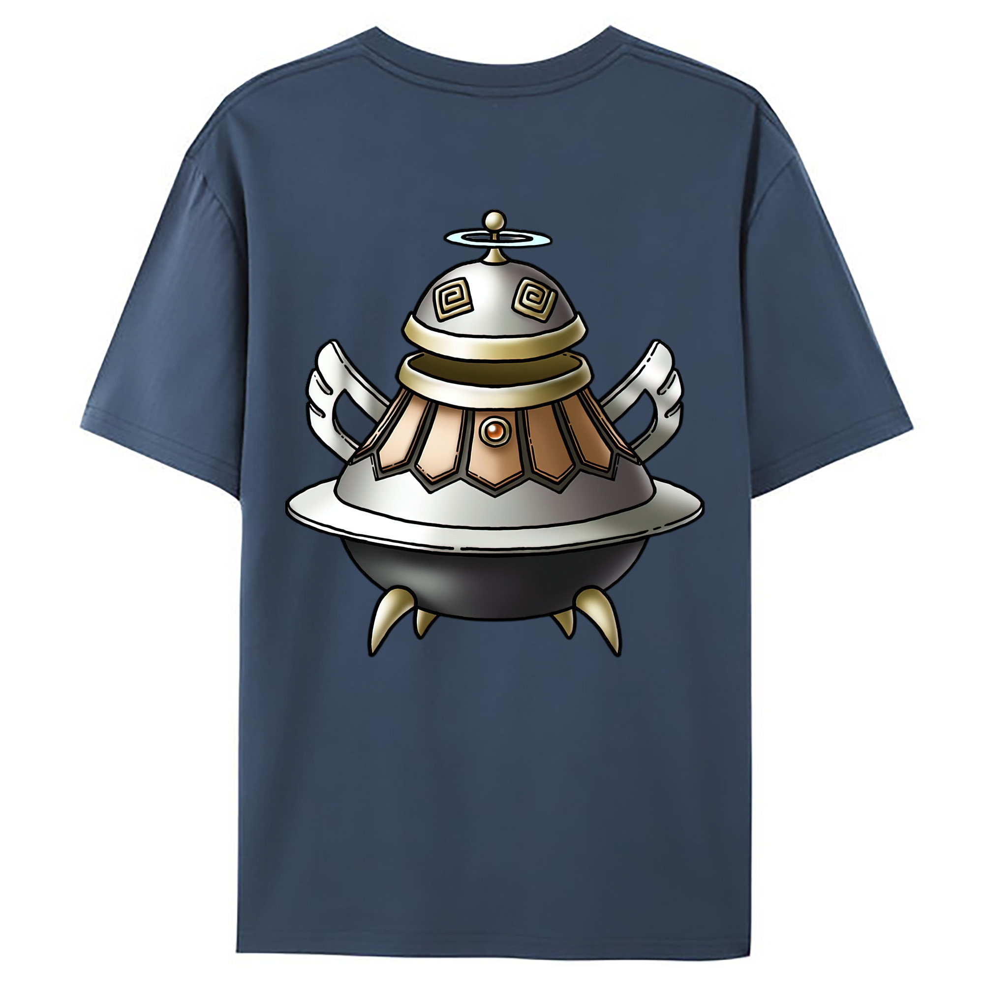 （画像用） ドラゴンクエスト Doragon Kuesuto Dragon Quest 綿100％ メンズ半袖Tシャツ（バックプリント） 通気性