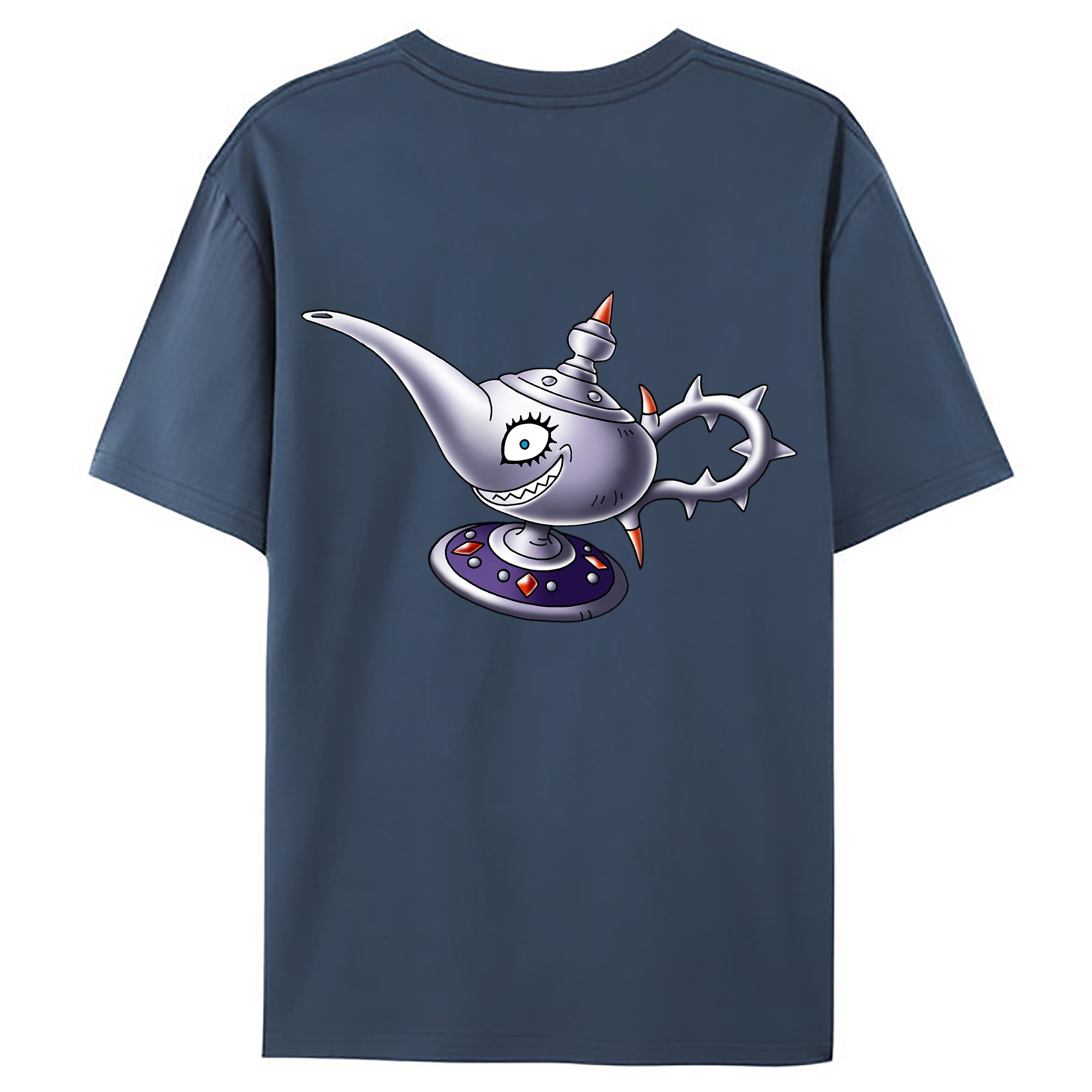 （画像用） ドラゴンクエスト Doragon Kuesuto Dragon Quest 綿100％ メンズ半袖Tシャツ（バックプリント） 通気性