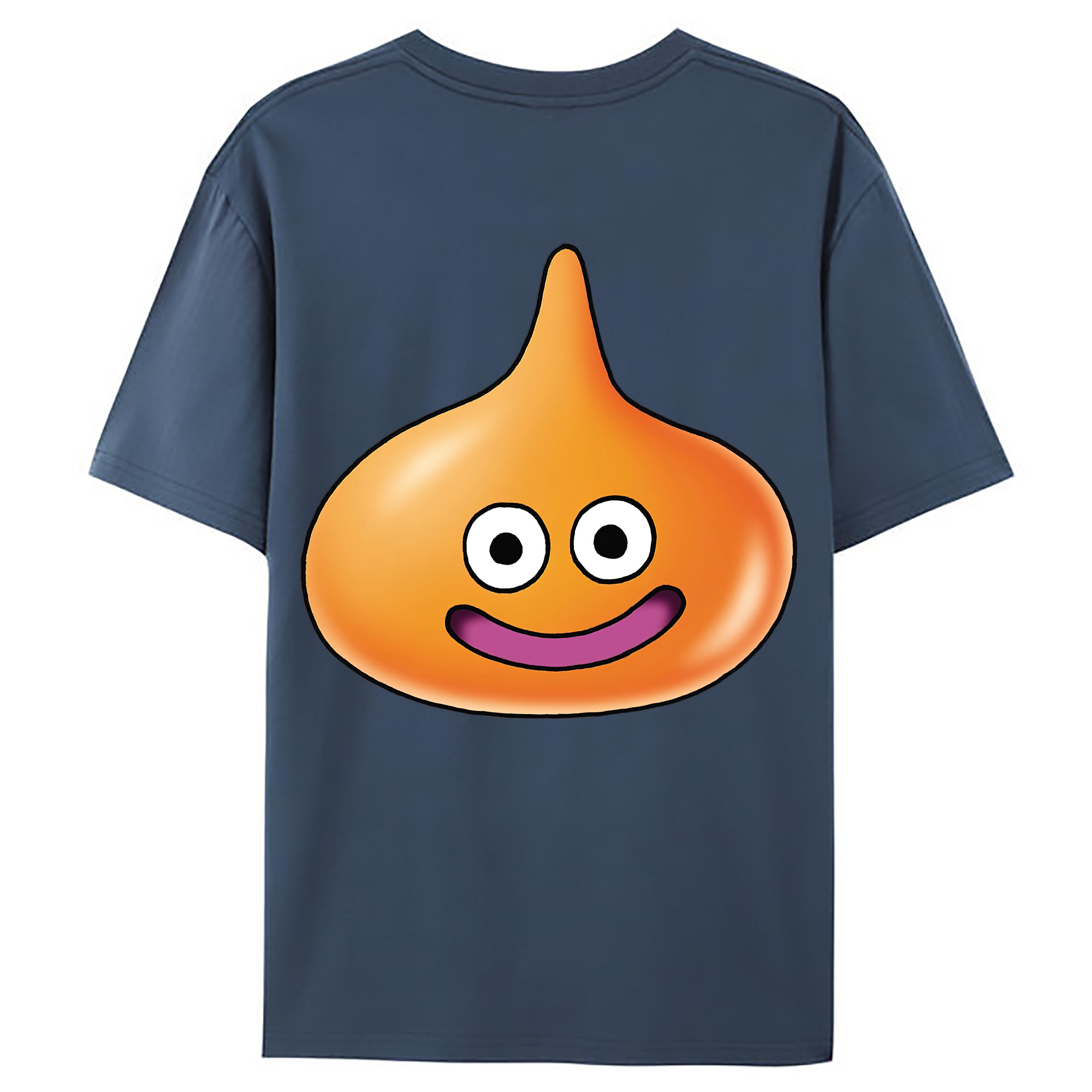 （画像用） ドラゴンクエスト Doragon Kuesuto Dragon Quest 綿100％ メンズ半袖Tシャツ（バックプリント） 通気性