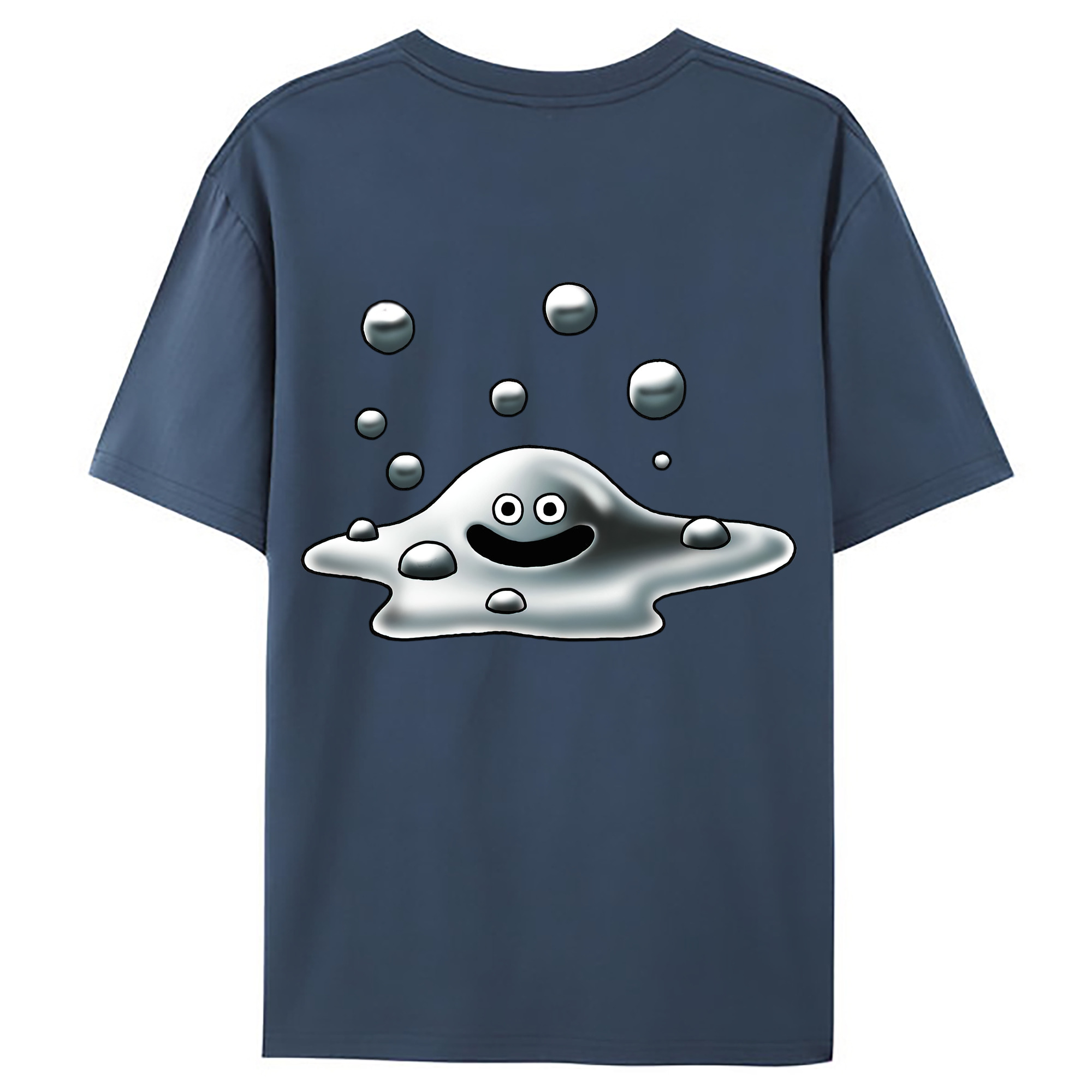 （画像用） ドラゴンクエスト Doragon Kuesuto Dragon Quest 綿100％ メンズ半袖Tシャツ（バックプリント） 通気性