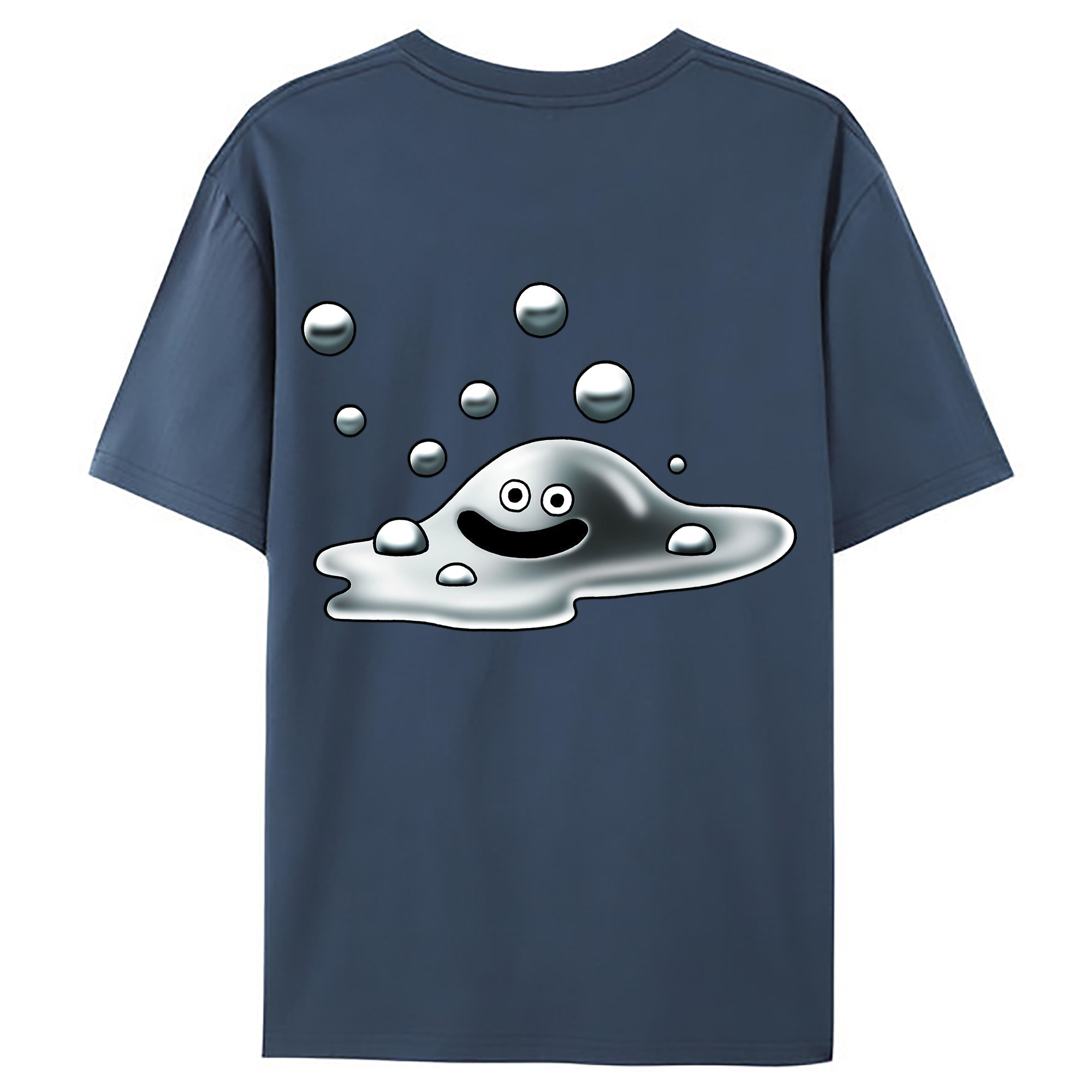 （画像用） ドラゴンクエスト Doragon Kuesuto Dragon Quest 綿100％ メンズ半袖Tシャツ（バックプリント） 通気性