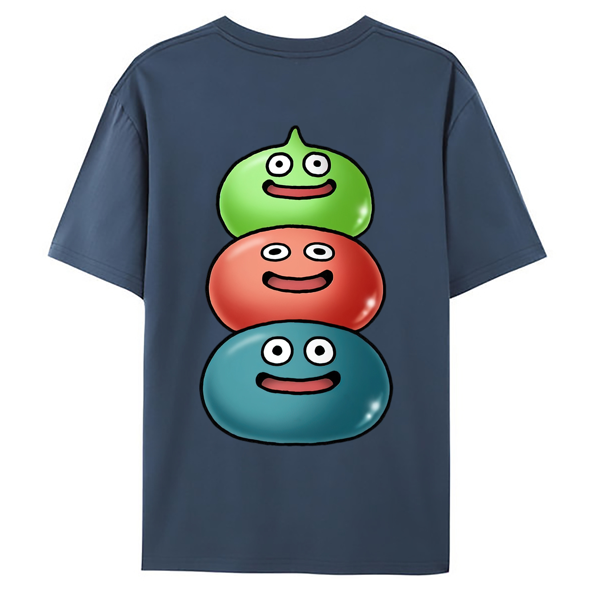 （画像用） ドラゴンクエスト Doragon Kuesuto Dragon Quest 綿100％ メンズ半袖Tシャツ（バックプリント） 通気性