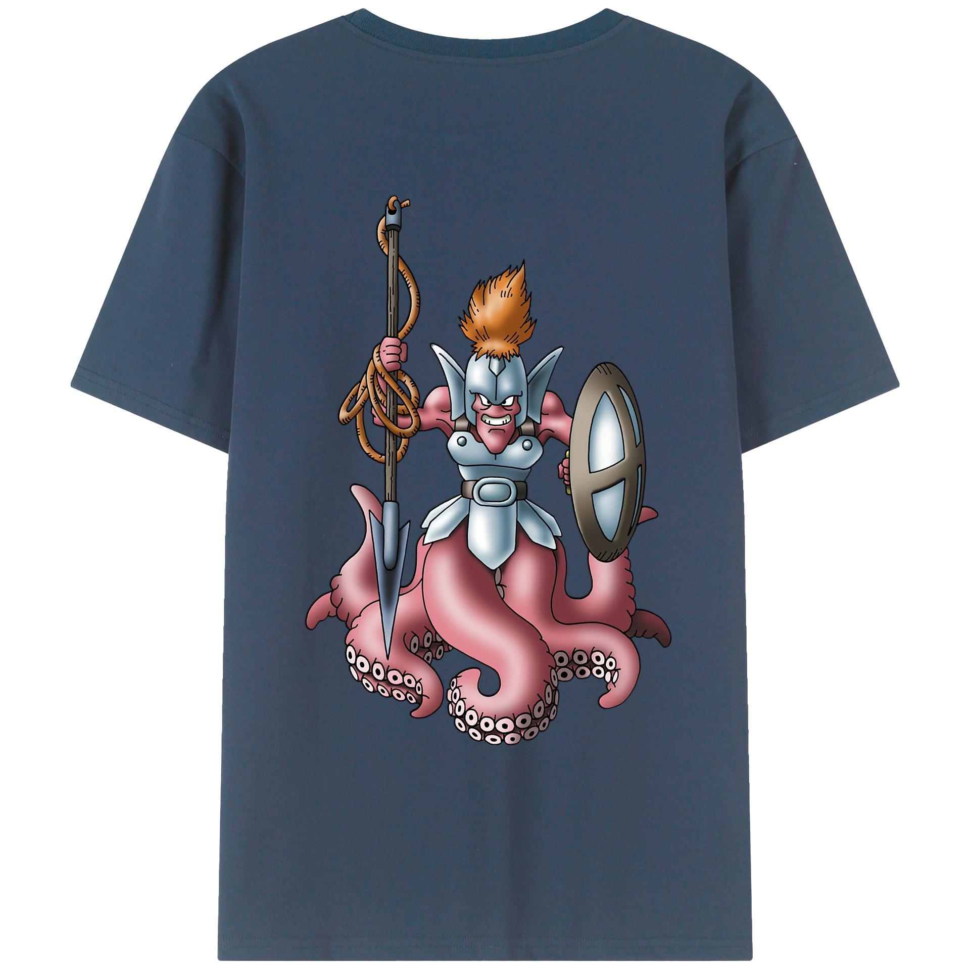 （画像用） ドラゴンクエスト Doragon Kuesuto Dragon Quest 綿100％ メンズ半袖Tシャツ（バックプリント） 通気性