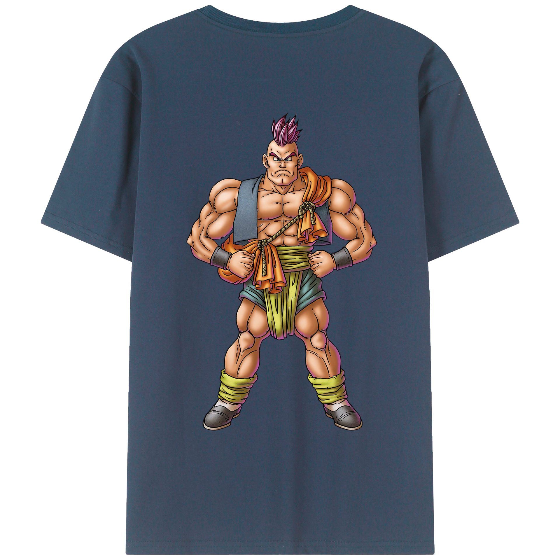 （画像用） ドラゴンクエスト Doragon Kuesuto Dragon Quest 綿100％ メンズ半袖Tシャツ（バックプリント） 通気性