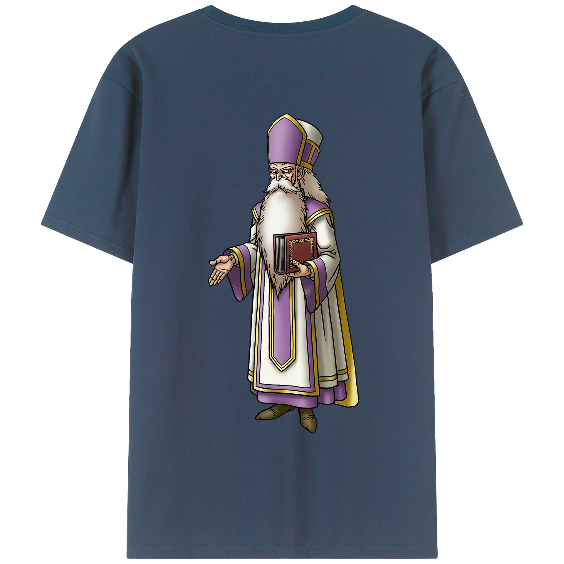 （画像用） ドラゴンクエスト Doragon Kuesuto Dragon Quest 綿100％ メンズ半袖Tシャツ（バックプリント） 通気性