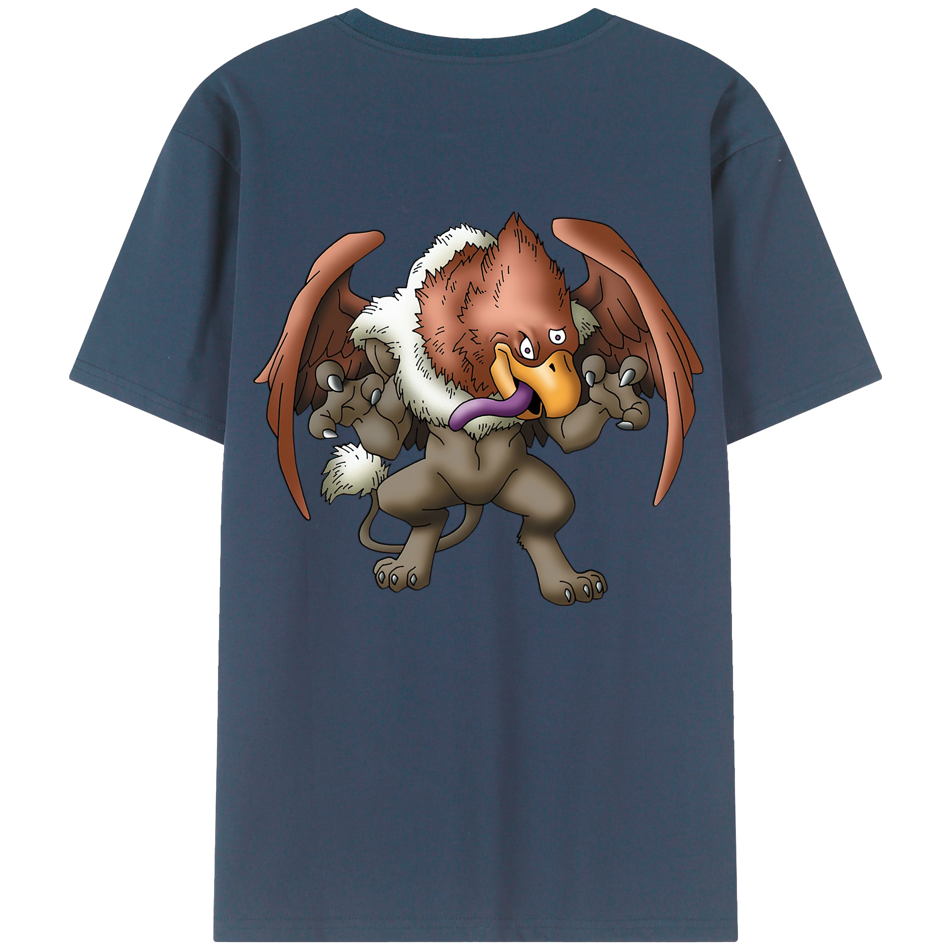 （画像用） ドラゴンクエスト Doragon Kuesuto Dragon Quest 綿100％ メンズ半袖Tシャツ（バックプリント） 通気性