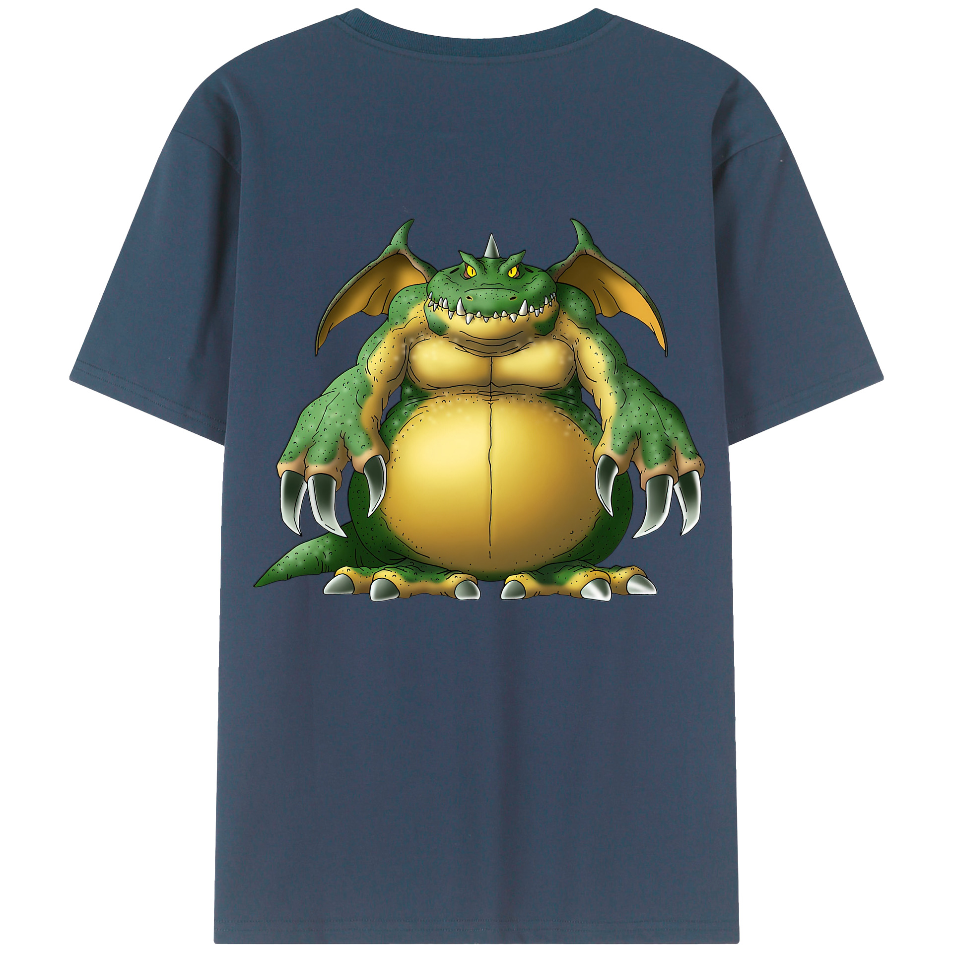 （画像用） ドラゴンクエスト Doragon Kuesuto Dragon Quest 綿100％ メンズ半袖Tシャツ（バックプリント） 通気性