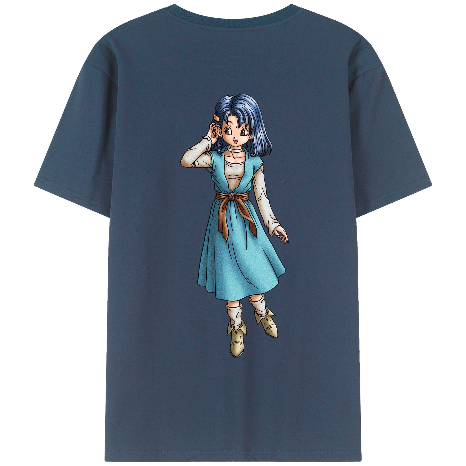 （画像用） ドラゴンクエスト Doragon Kuesuto Dragon Quest 綿100％ メンズ半袖Tシャツ（バックプリント） 通気性