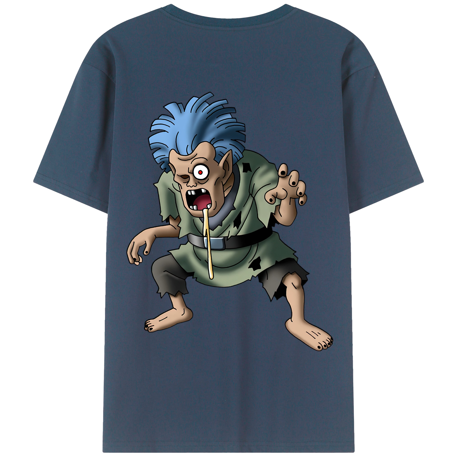 （画像用） ドラゴンクエスト Doragon Kuesuto Dragon Quest 綿100％ メンズ半袖Tシャツ（バックプリント） 通気性