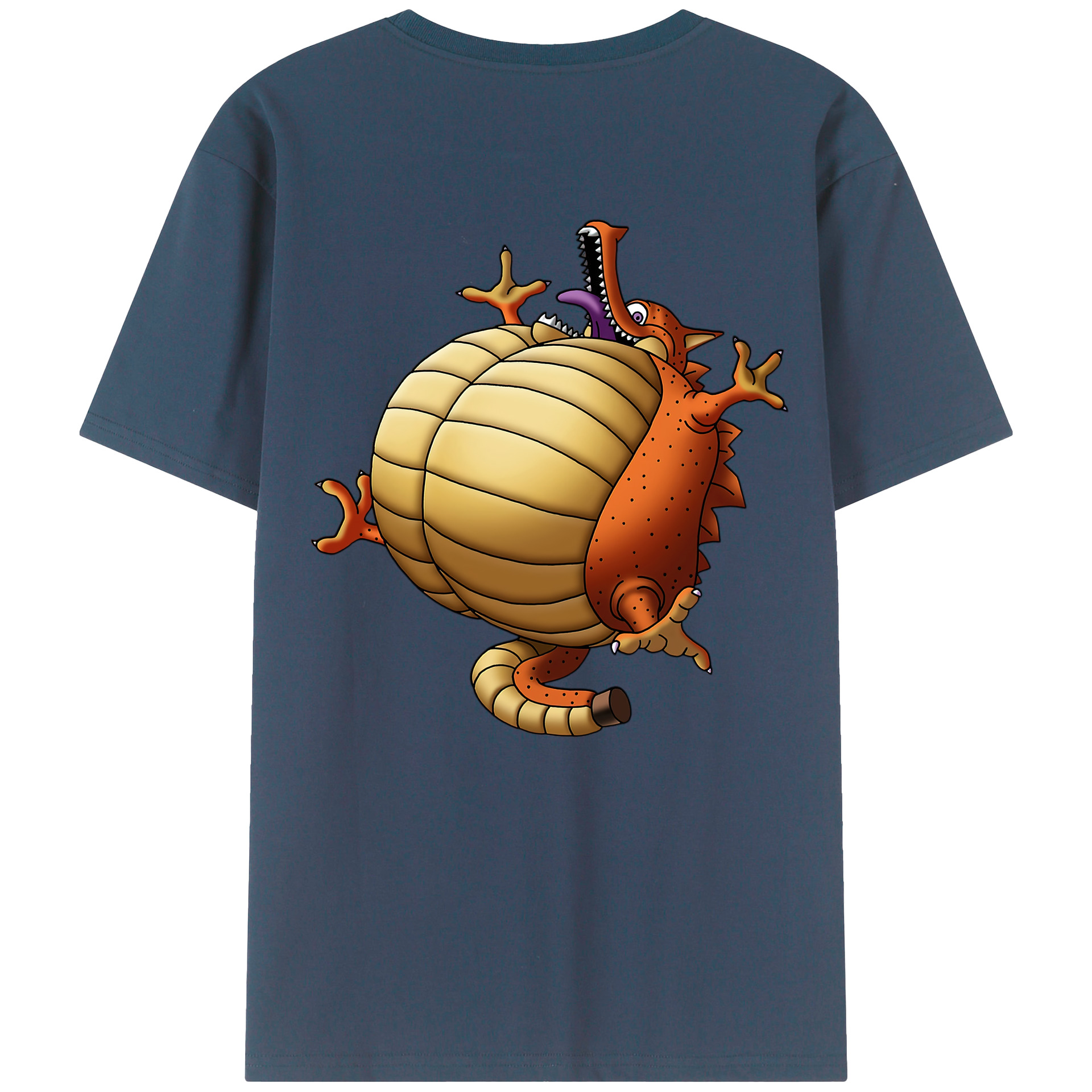 （画像用） ドラゴンクエスト Doragon Kuesuto Dragon Quest 綿100％ メンズ半袖Tシャツ（バックプリント） 通気性