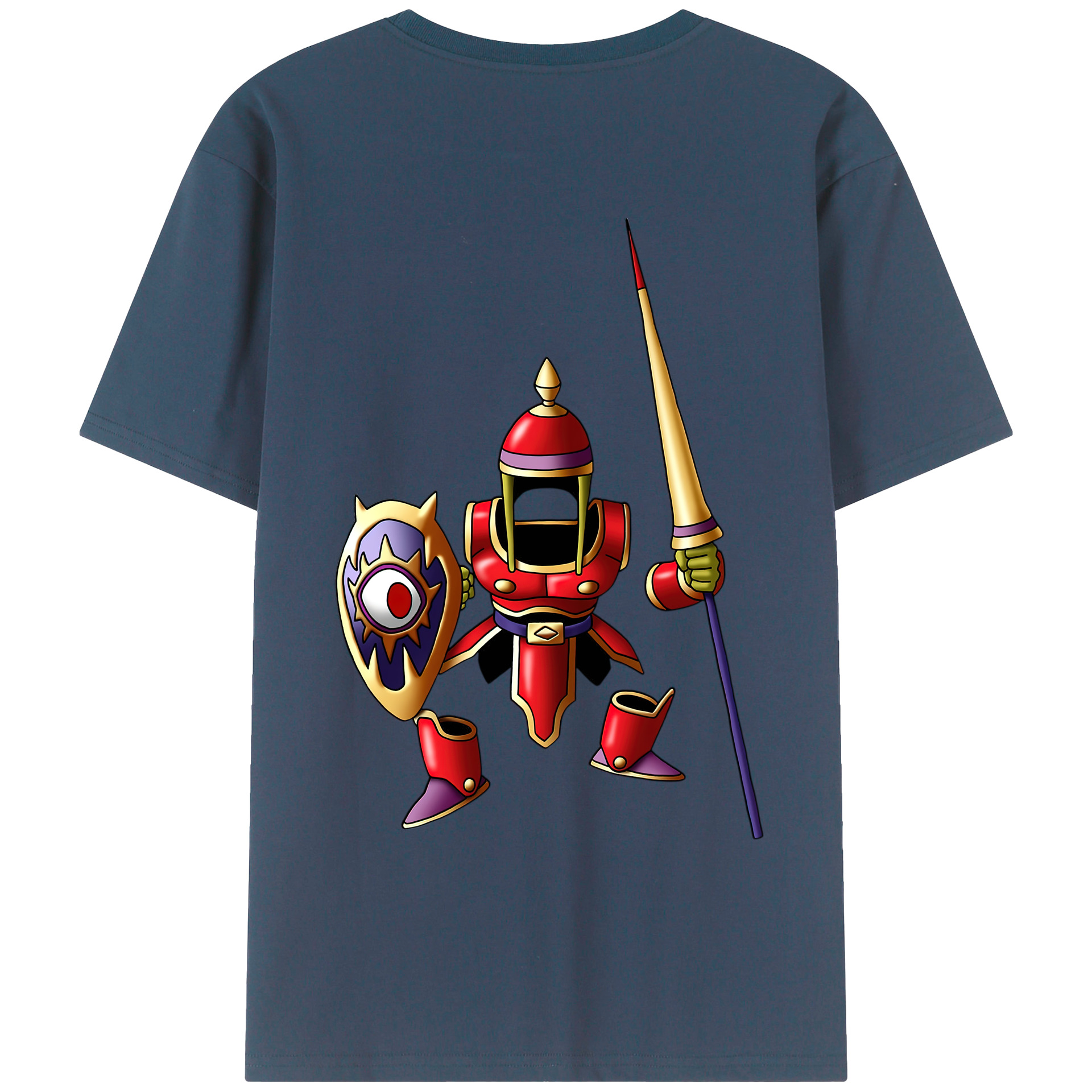 （画像用） ドラゴンクエスト Doragon Kuesuto Dragon Quest 綿100％ メンズ半袖Tシャツ（バックプリント） 通気性