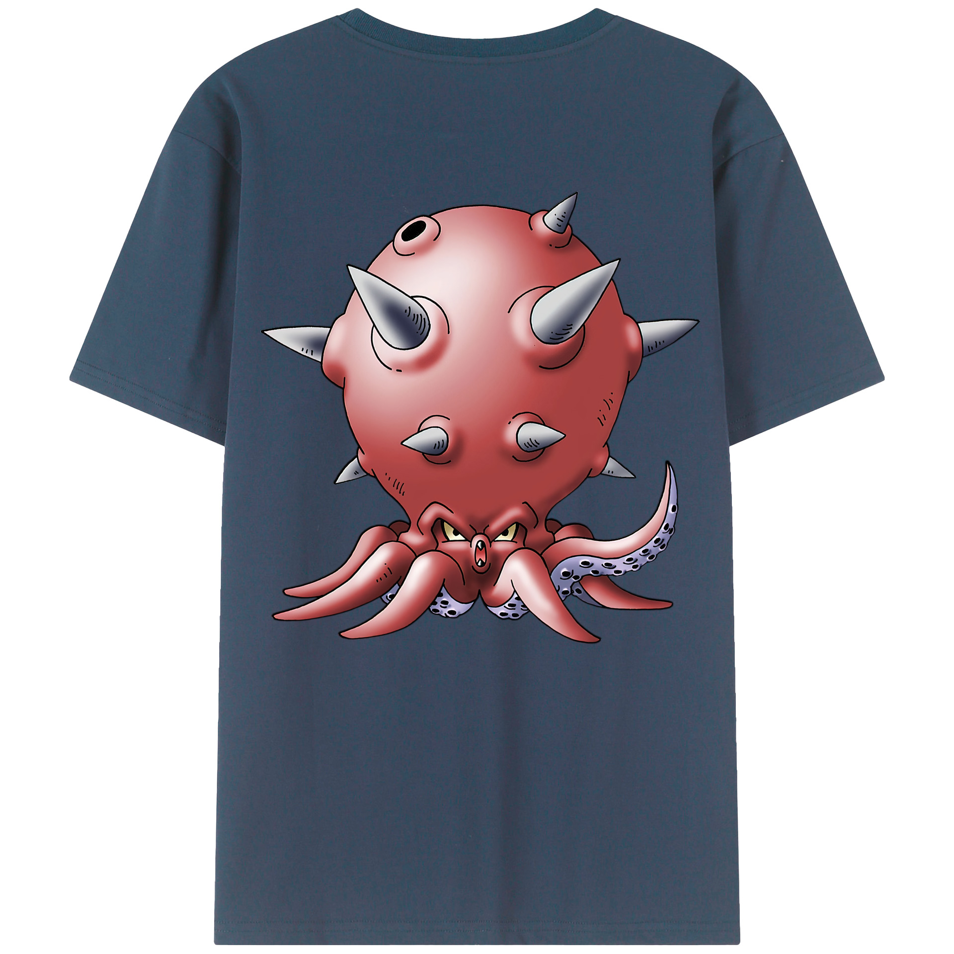 （画像用） ドラゴンクエスト Doragon Kuesuto Dragon Quest 綿100％ メンズ半袖Tシャツ（バックプリント） 通気性