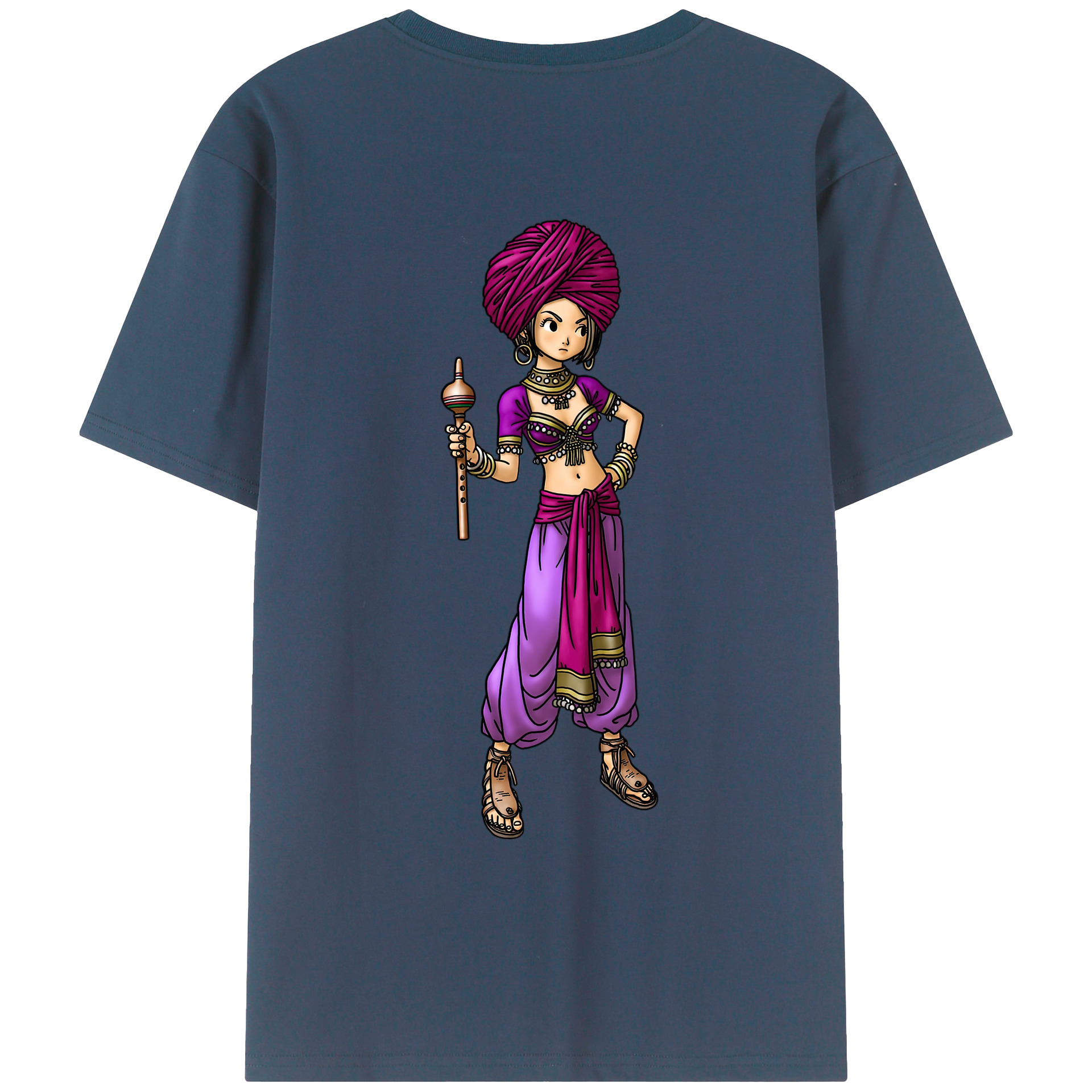 （画像用） ドラゴンクエスト Doragon Kuesuto Dragon Quest 綿100％ メンズ半袖Tシャツ（バックプリント） 通気性