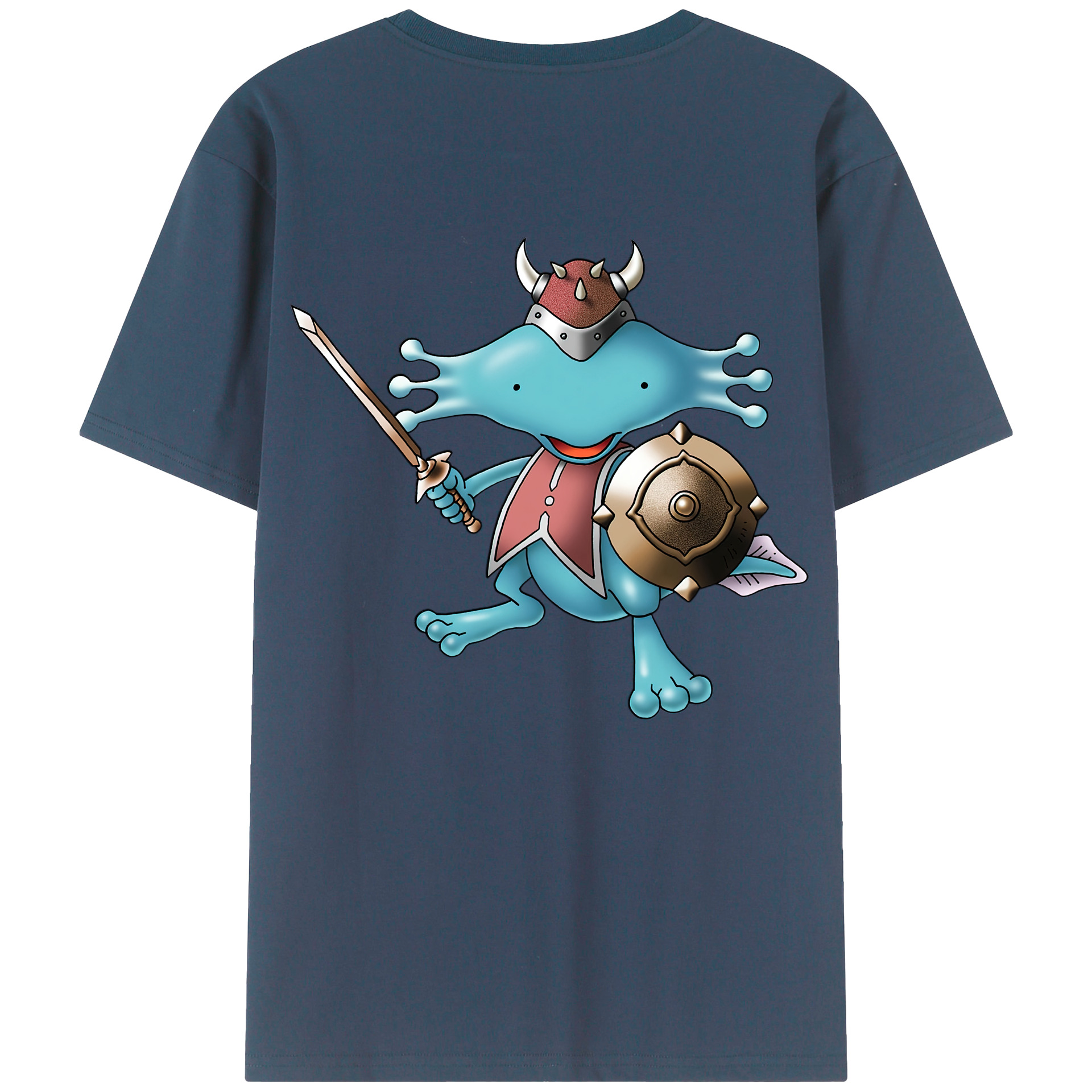 （画像用） ドラゴンクエスト Doragon Kuesuto Dragon Quest 綿100％ メンズ半袖Tシャツ（バックプリント） 通気性