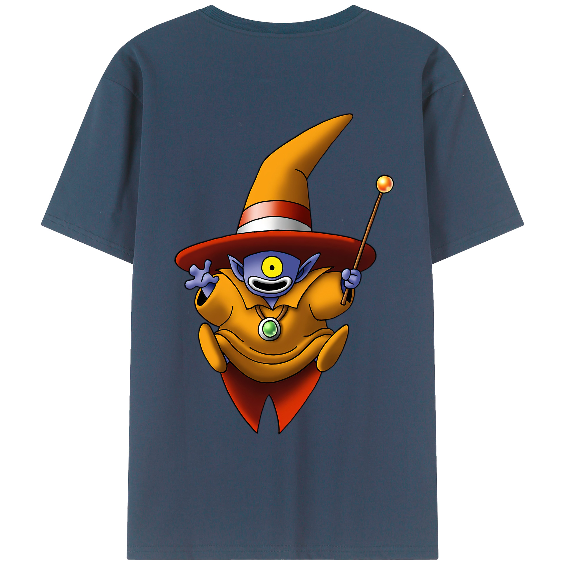 （画像用） ドラゴンクエスト Doragon Kuesuto Dragon Quest 綿100％ メンズ半袖Tシャツ（バックプリント） 通気性