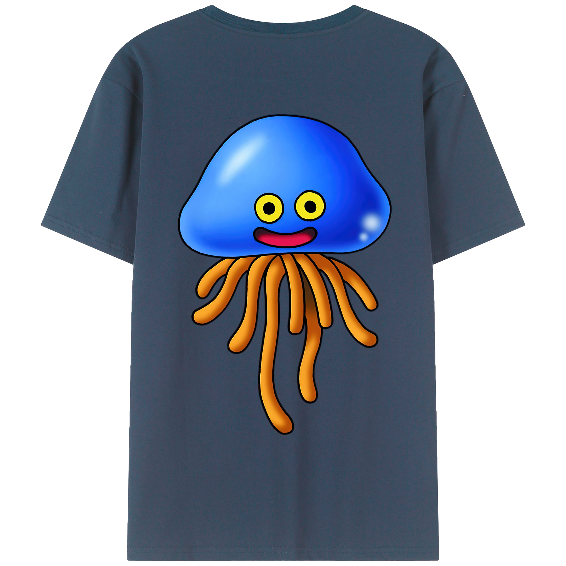 （画像用） ドラゴンクエスト Doragon Kuesuto Dragon Quest 綿100％ メンズ半袖Tシャツ（バックプリント） 通気性