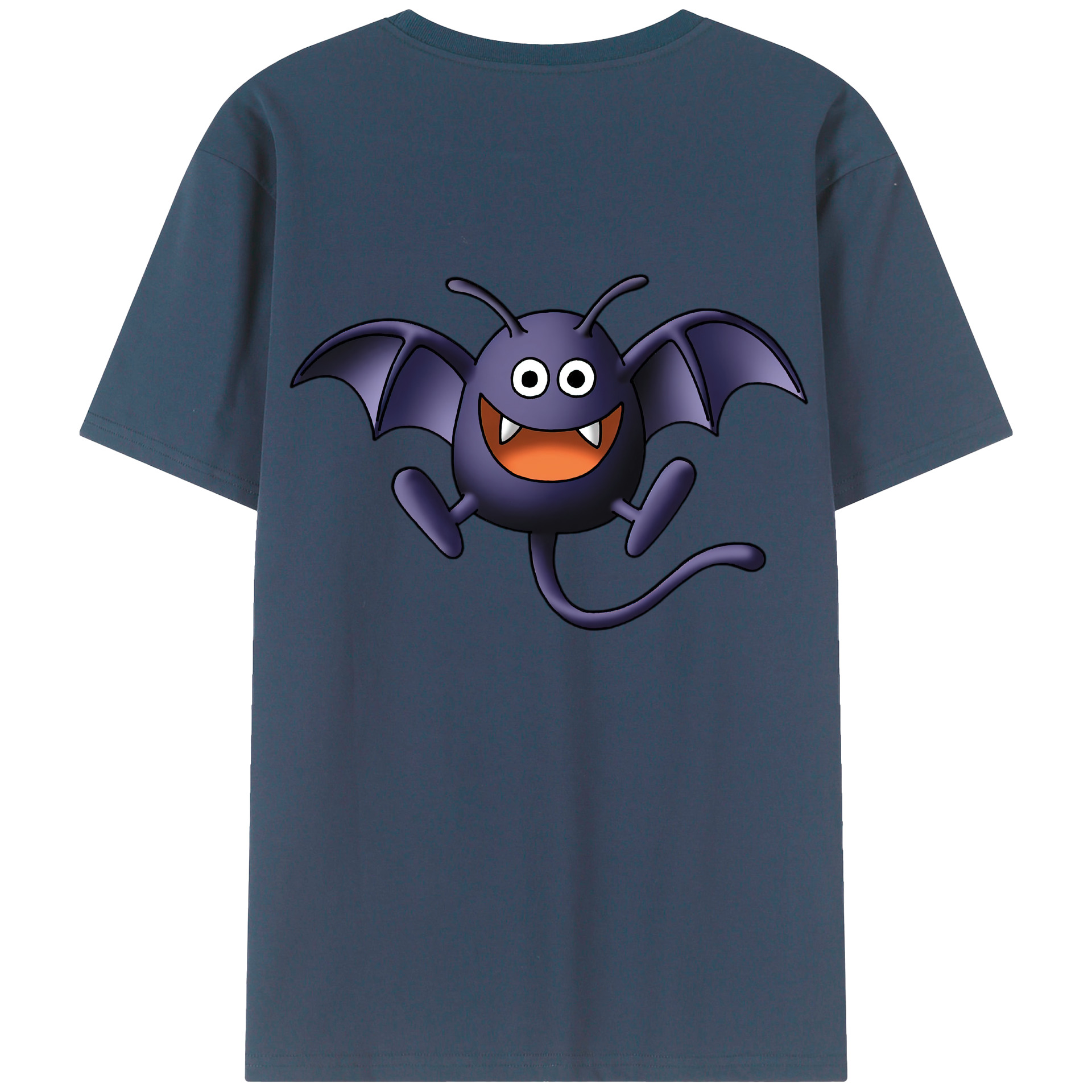 （画像用） ドラゴンクエスト Doragon Kuesuto Dragon Quest 綿100％ メンズ半袖Tシャツ（バックプリント） 通気性