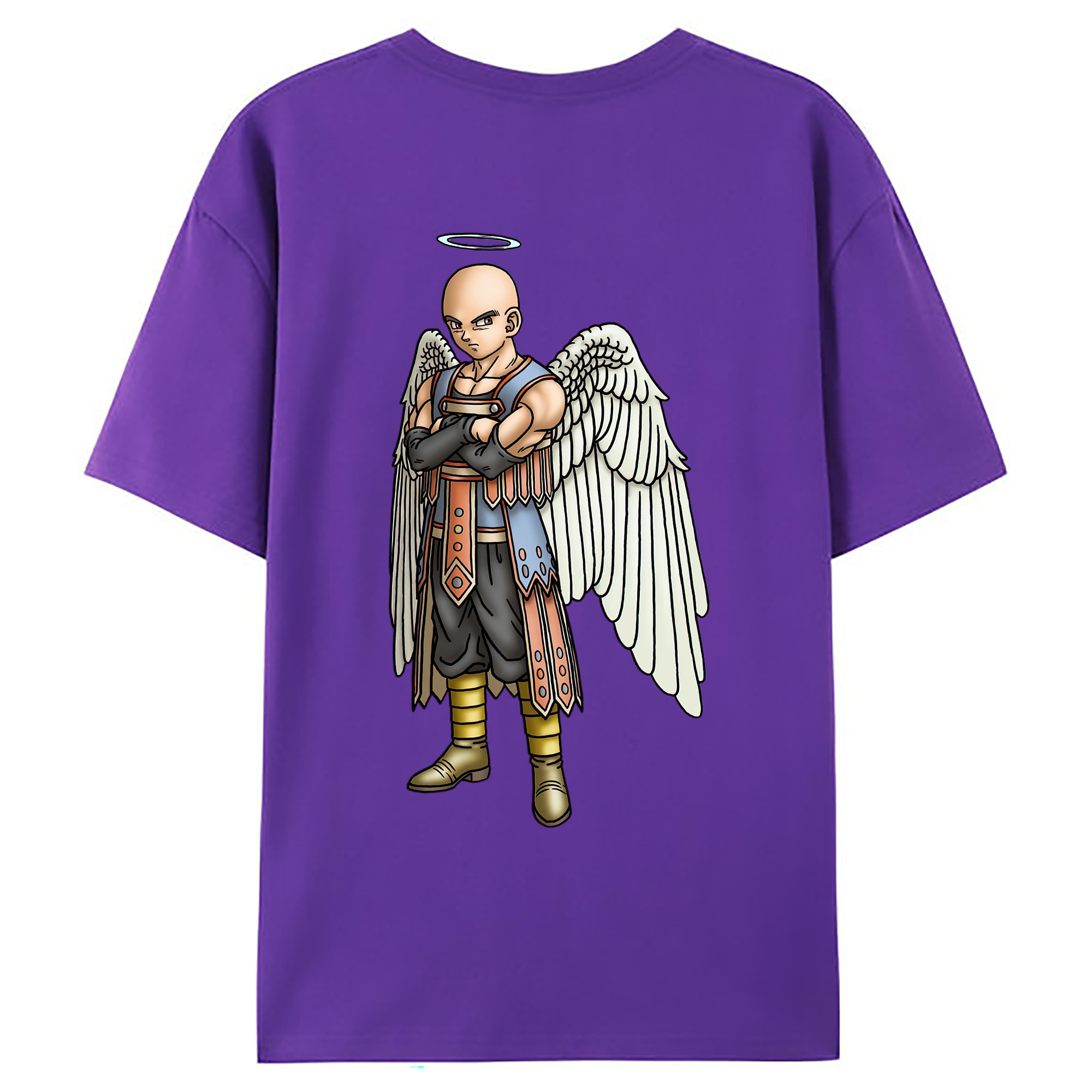 （画像用） ドラゴンクエスト Doragon Kuesuto Dragon Quest 綿100％ メンズ半袖Tシャツ（バックプリント） 通気性