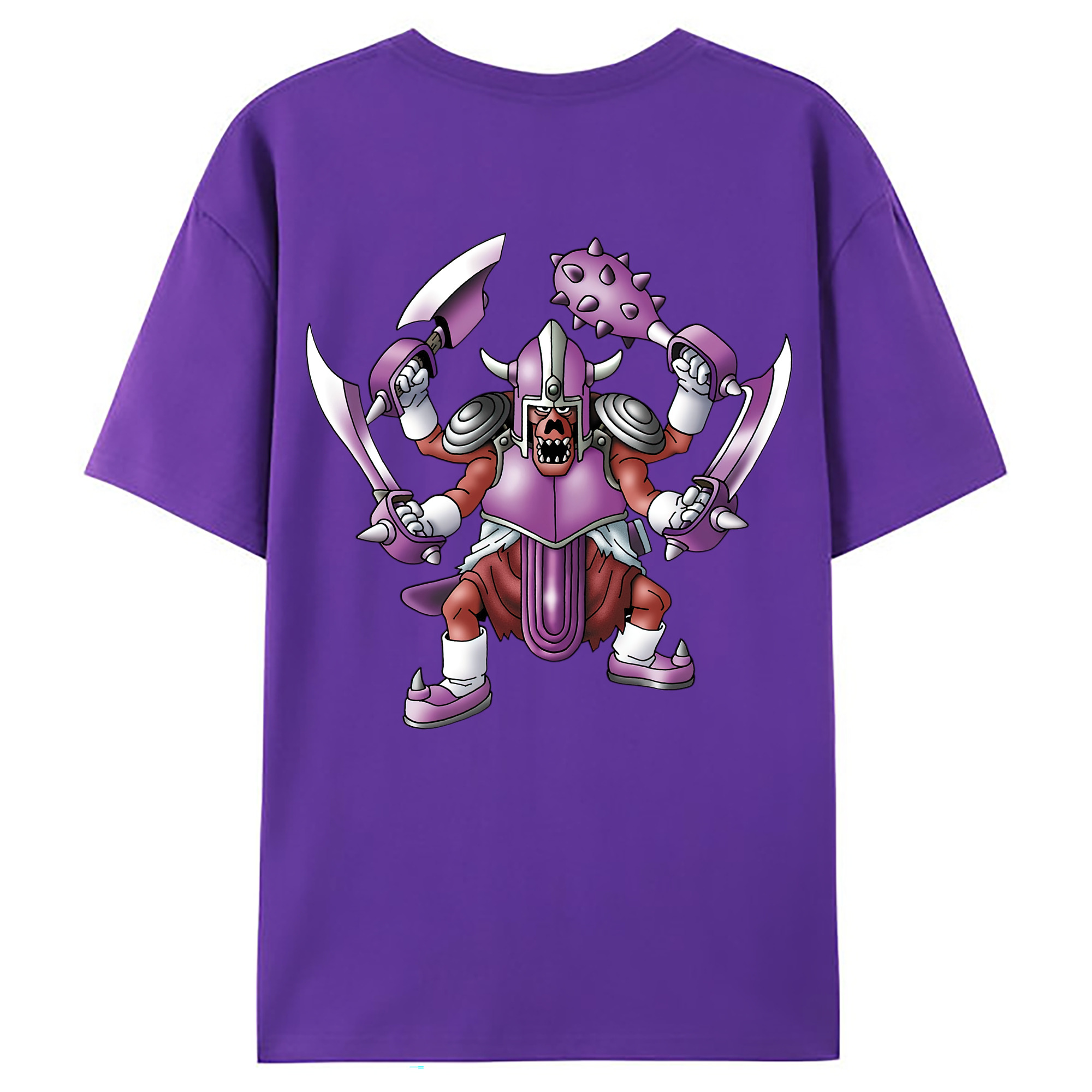 （画像用） ドラゴンクエスト Doragon Kuesuto Dragon Quest 綿100％ メンズ半袖Tシャツ（バックプリント） 通気性