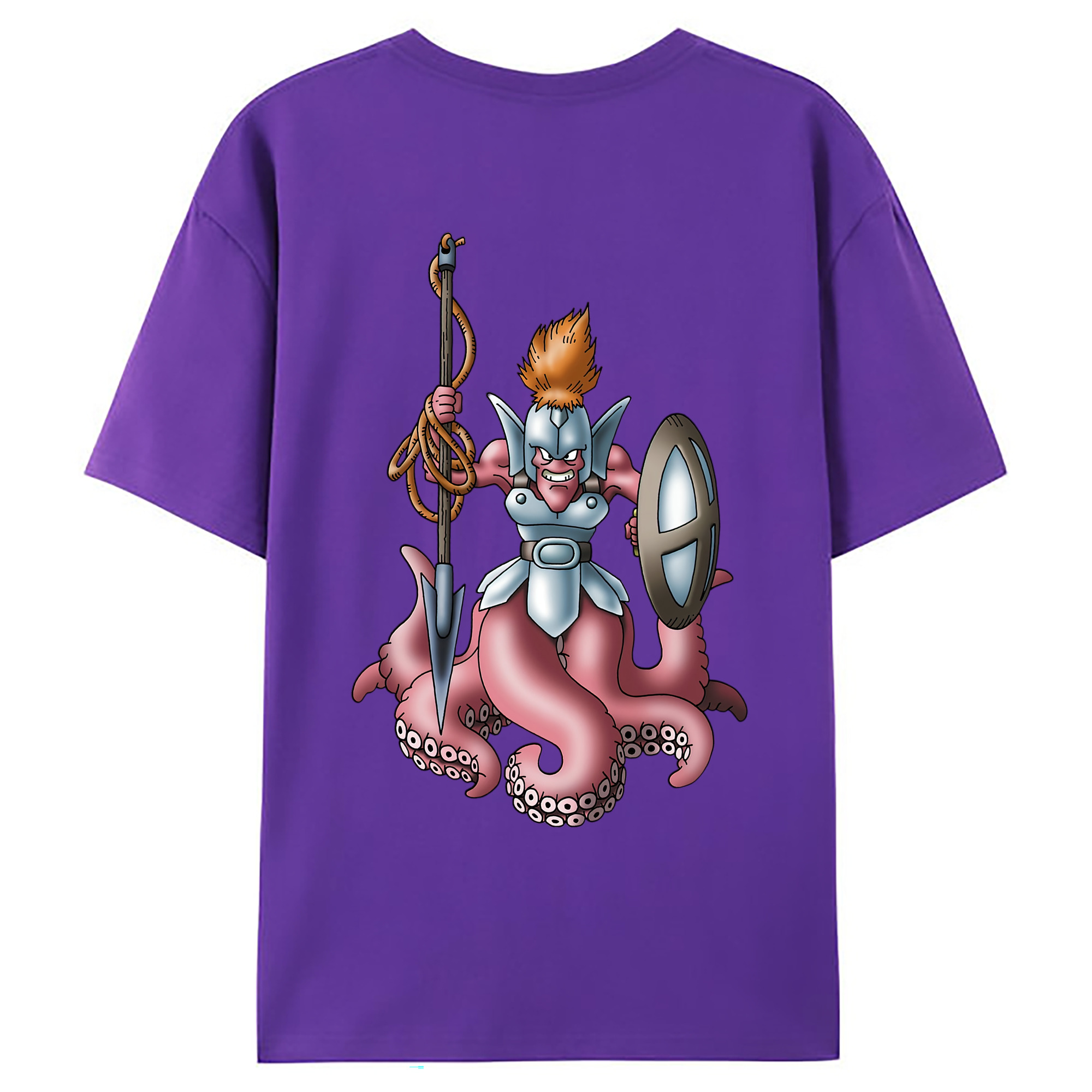 （画像用） ドラゴンクエスト Doragon Kuesuto Dragon Quest 綿100％ メンズ半袖Tシャツ（バックプリント） 通気性