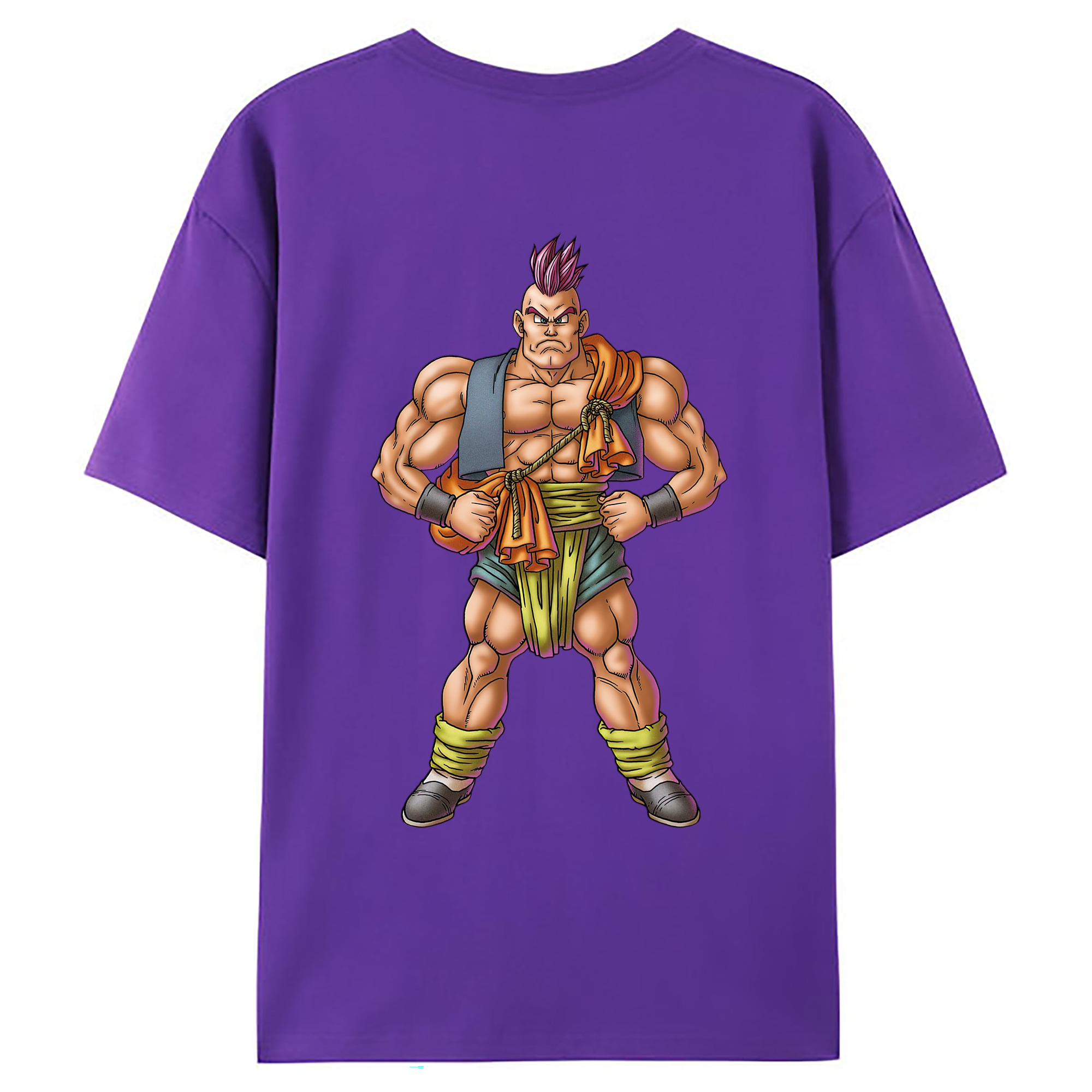 （画像用） ドラゴンクエスト Doragon Kuesuto Dragon Quest 綿100％ メンズ半袖Tシャツ（バックプリント） 通気性