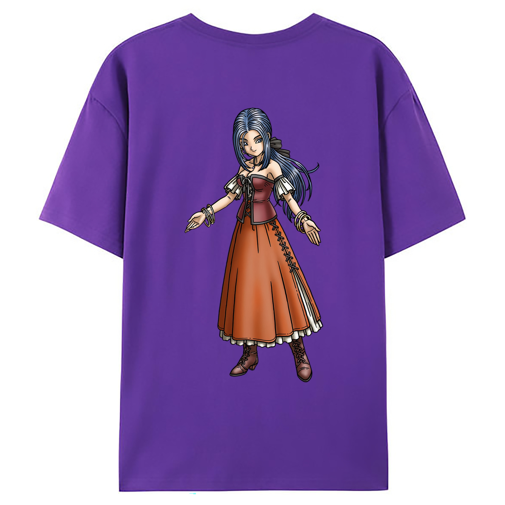 （画像用） ドラゴンクエスト Doragon Kuesuto Dragon Quest 綿100％ メンズ半袖Tシャツ（バックプリント） 通気性
