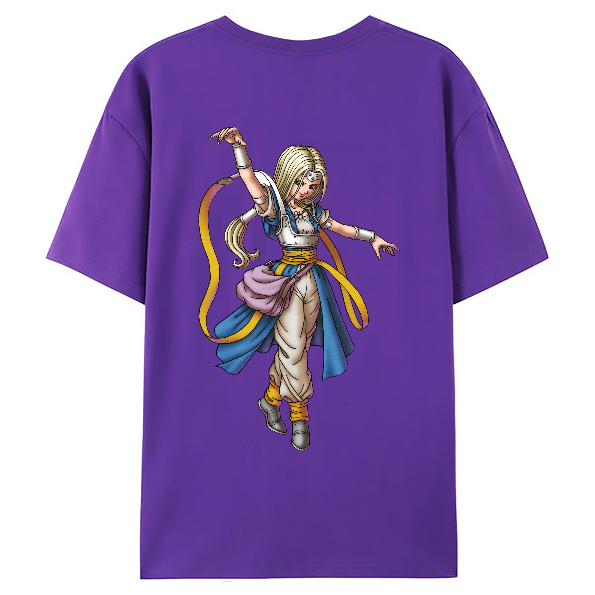 （画像用） ドラゴンクエスト Doragon Kuesuto Dragon Quest 綿100％ メンズ半袖Tシャツ（バックプリント） 通気性