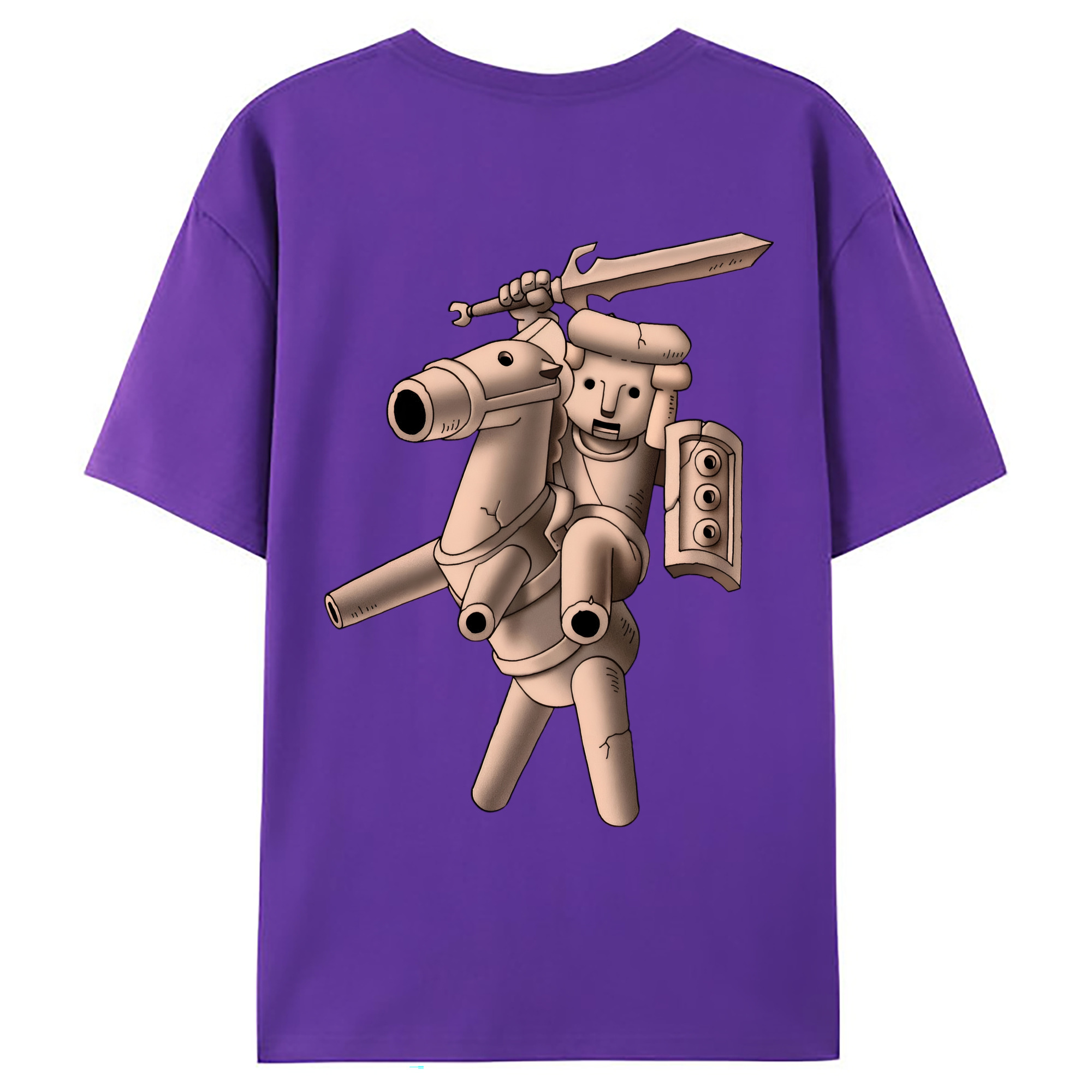（画像用） ドラゴンクエスト Doragon Kuesuto Dragon Quest 綿100％ メンズ半袖Tシャツ（バックプリント） 通気性