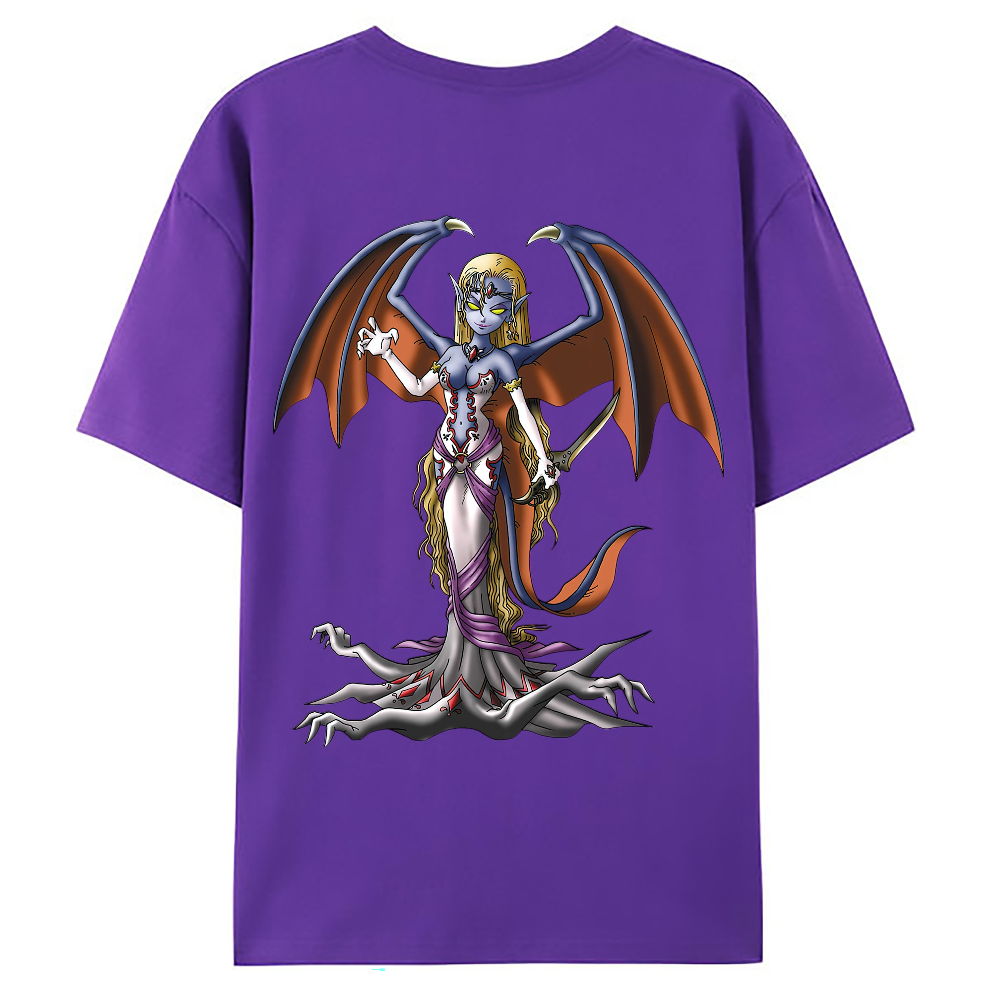 （画像用） ドラゴンクエスト Doragon Kuesuto Dragon Quest 綿100％ メンズ半袖Tシャツ（バックプリント） 通気性
