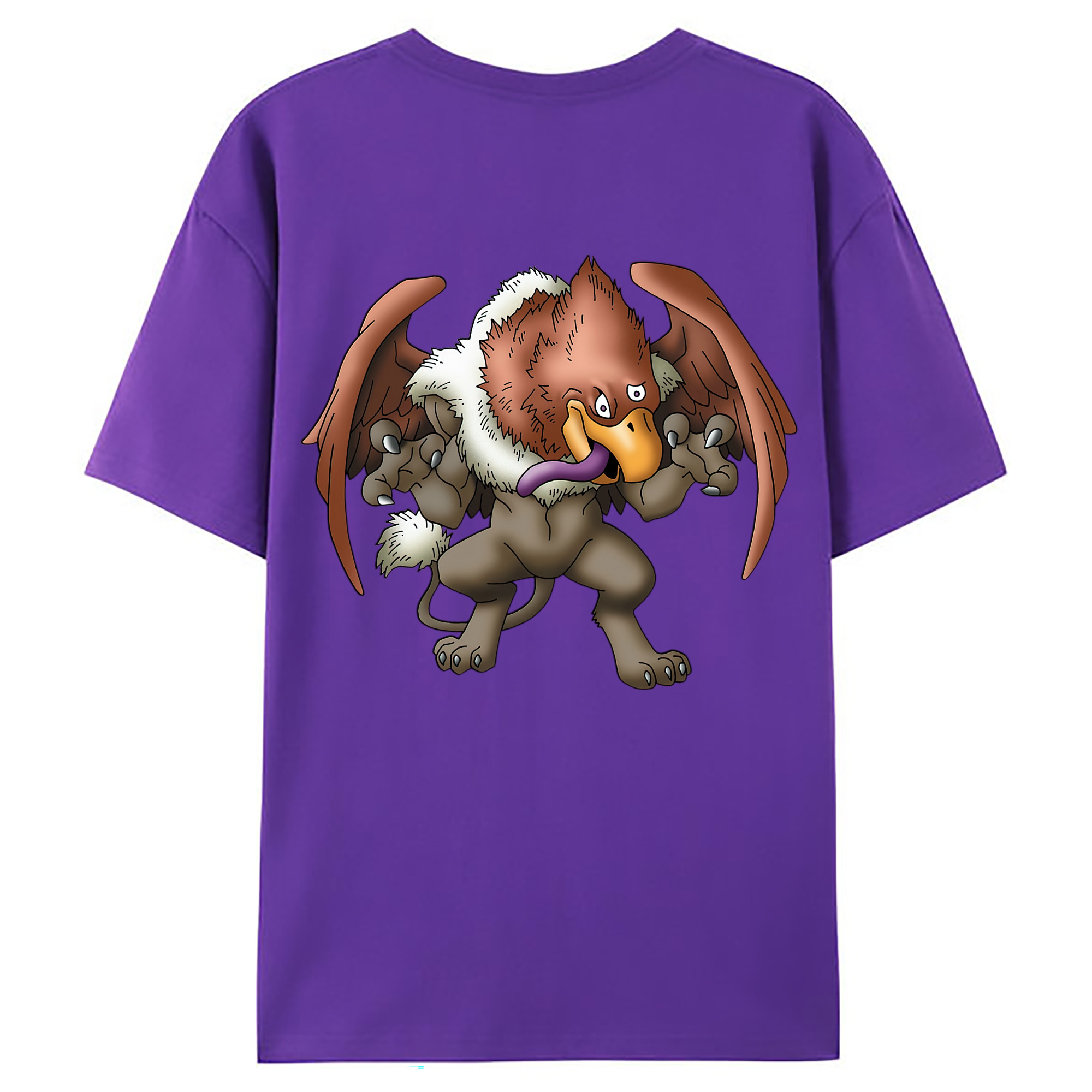 （画像用） ドラゴンクエスト Doragon Kuesuto Dragon Quest 綿100％ メンズ半袖Tシャツ（バックプリント） 通気性