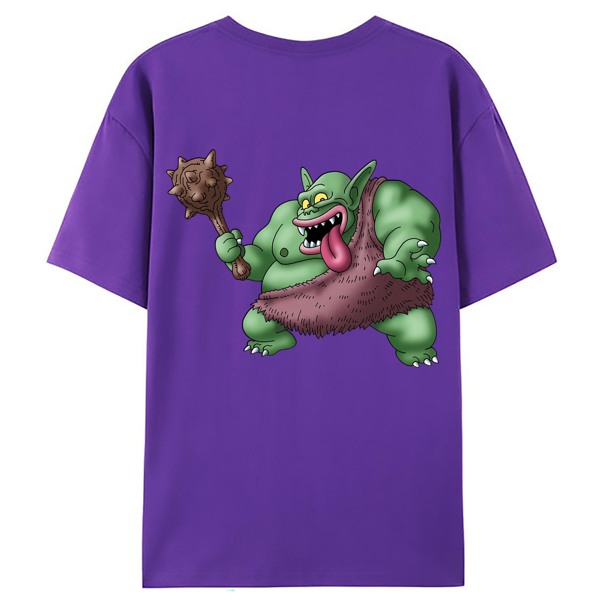 （画像用） ドラゴンクエスト Doragon Kuesuto Dragon Quest 綿100％ メンズ半袖Tシャツ（バックプリント） 通気性