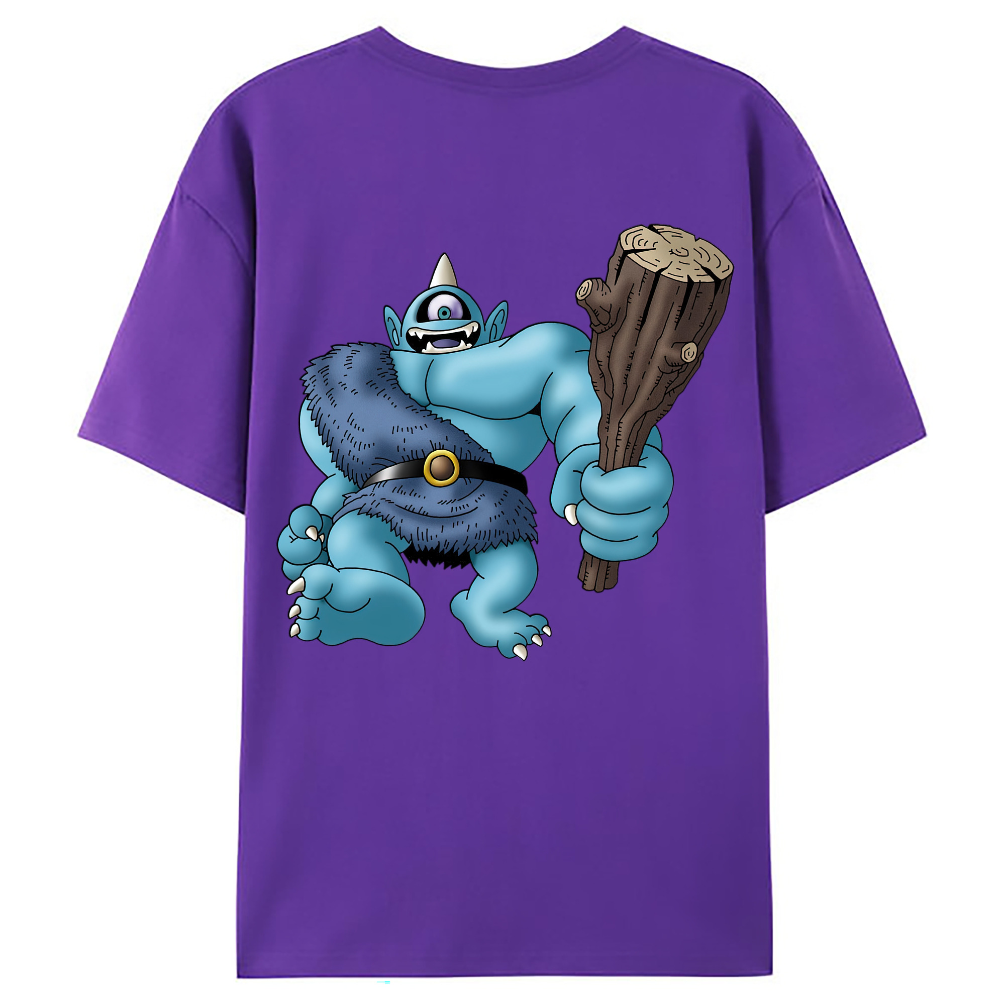 （画像用） ドラゴンクエスト Doragon Kuesuto Dragon Quest 綿100％ メンズ半袖Tシャツ（バックプリント） 通気性