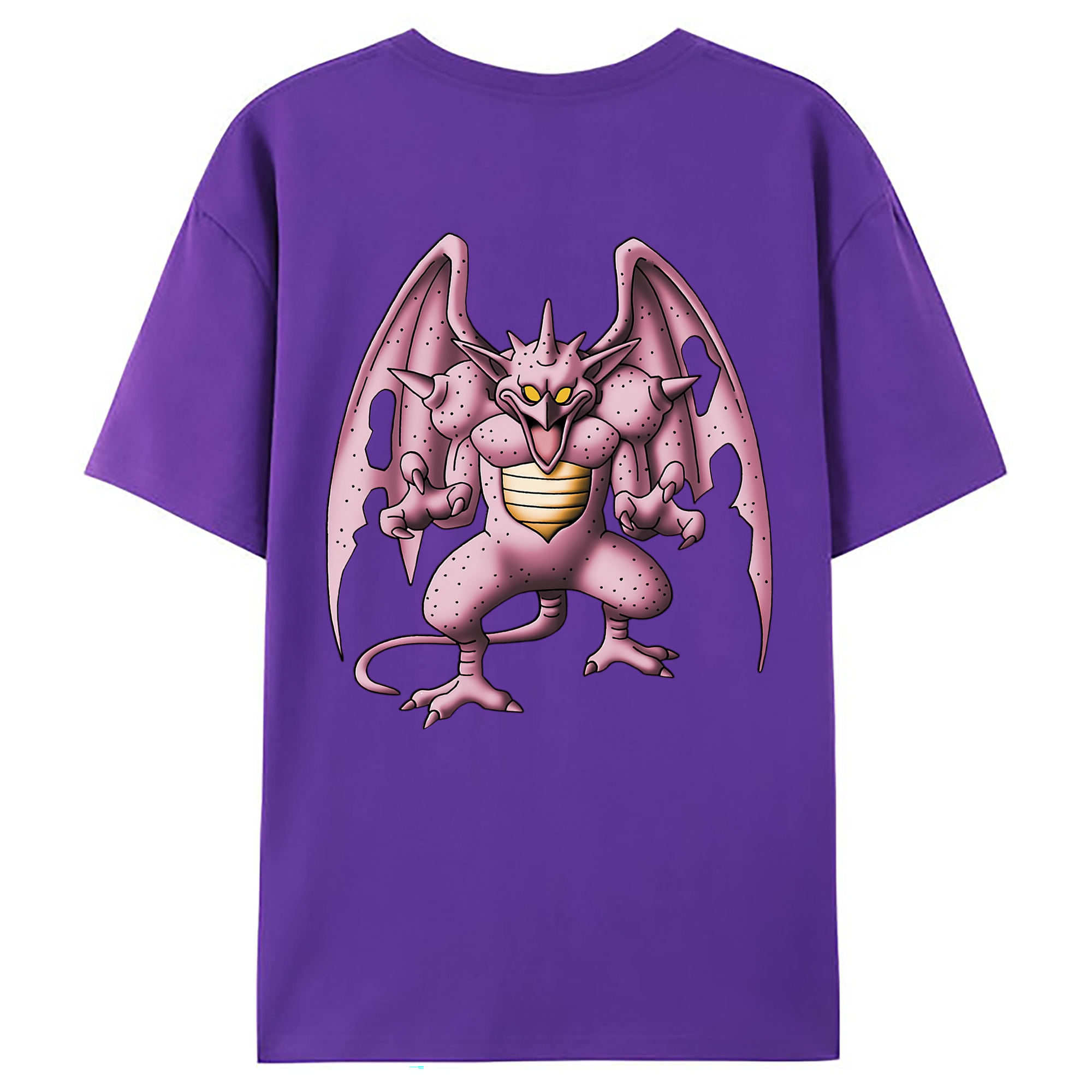 （画像用） ドラゴンクエスト Doragon Kuesuto Dragon Quest 綿100％ メンズ半袖Tシャツ（バックプリント） 通気性