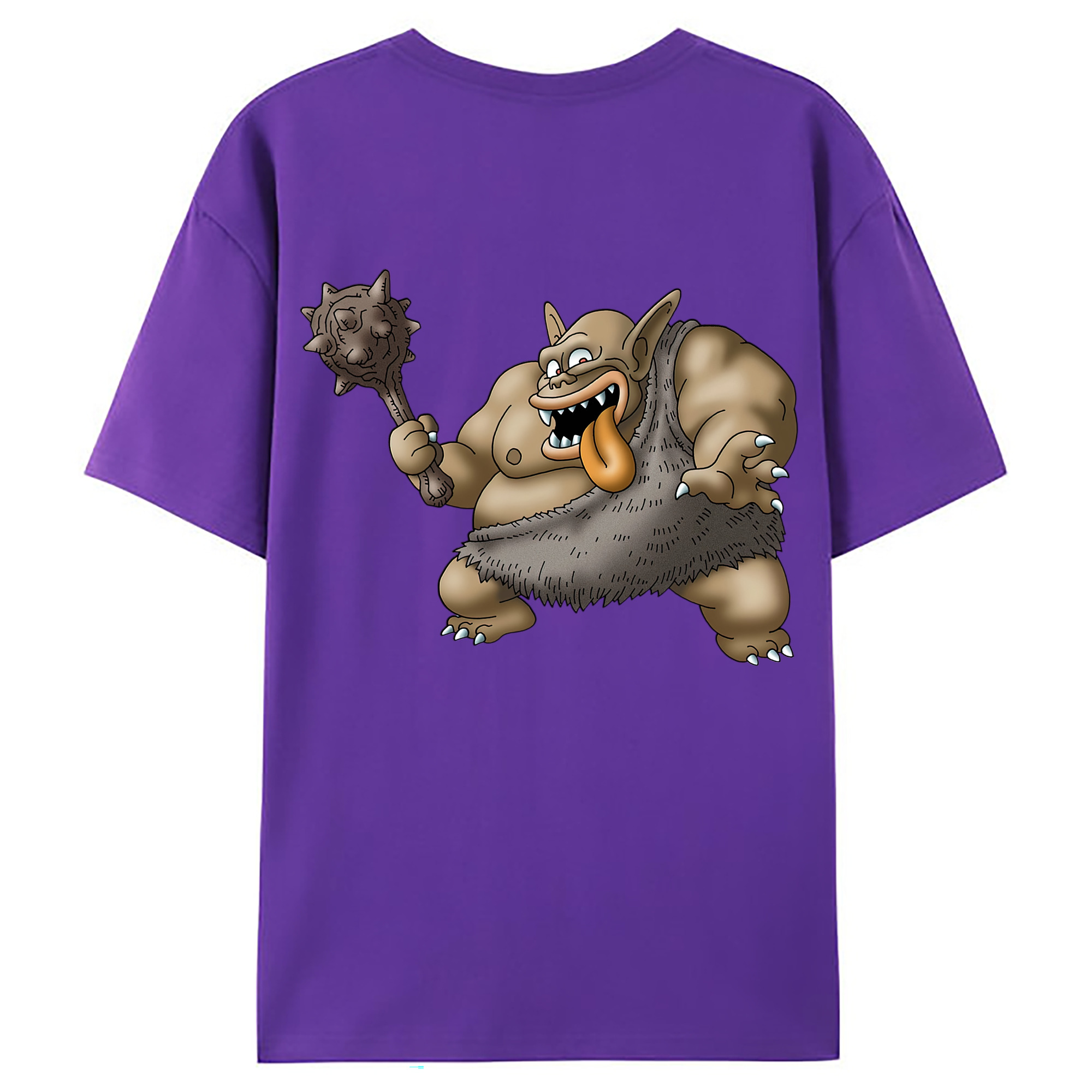 （画像用） ドラゴンクエスト Doragon Kuesuto Dragon Quest 綿100％ メンズ半袖Tシャツ（バックプリント） 通気性