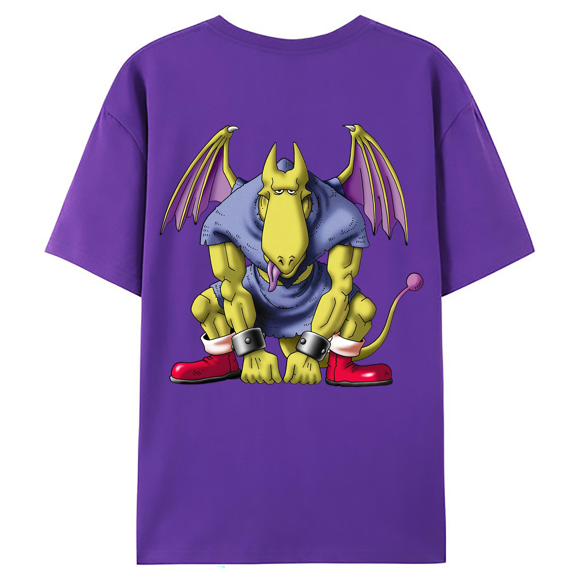 （画像用） ドラゴンクエスト Doragon Kuesuto Dragon Quest 綿100％ メンズ半袖Tシャツ（バックプリント） 通気性