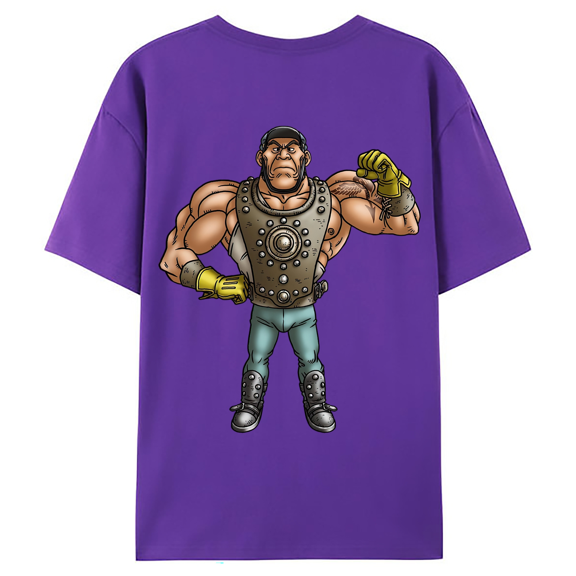 （画像用） ドラゴンクエスト Doragon Kuesuto Dragon Quest 綿100％ メンズ半袖Tシャツ（バックプリント） 通気性