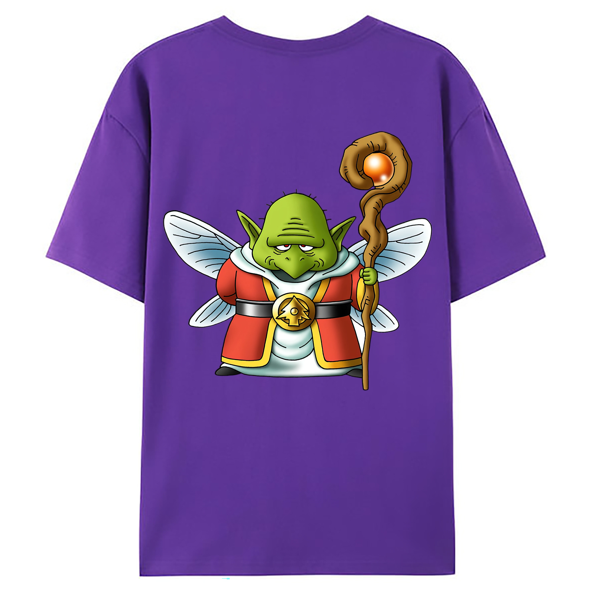 （画像用） ドラゴンクエスト Doragon Kuesuto Dragon Quest 綿100％ メンズ半袖Tシャツ（バックプリント） 通気性