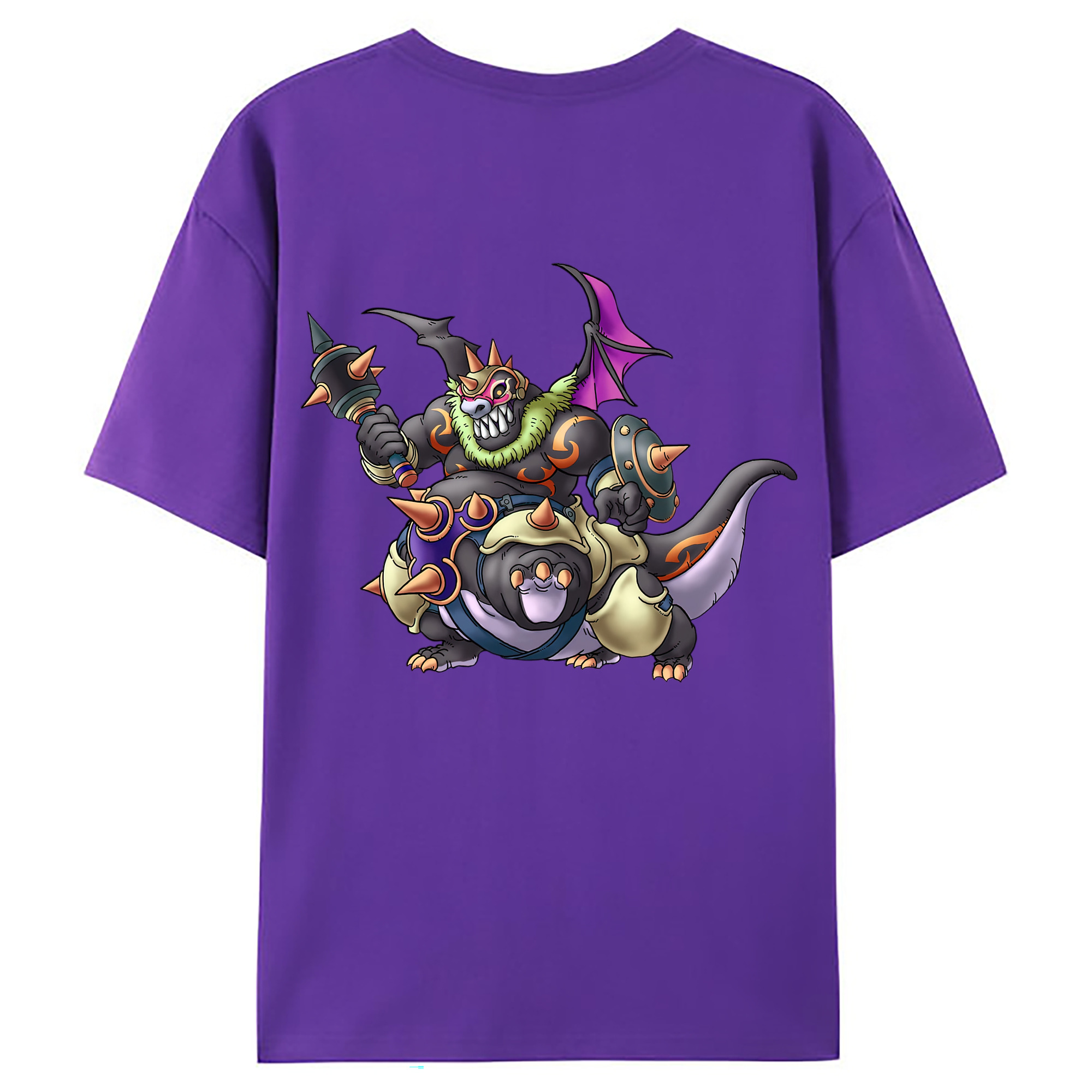 （画像用） ドラゴンクエスト Doragon Kuesuto Dragon Quest 綿100％ メンズ半袖Tシャツ（バックプリント） 通気性