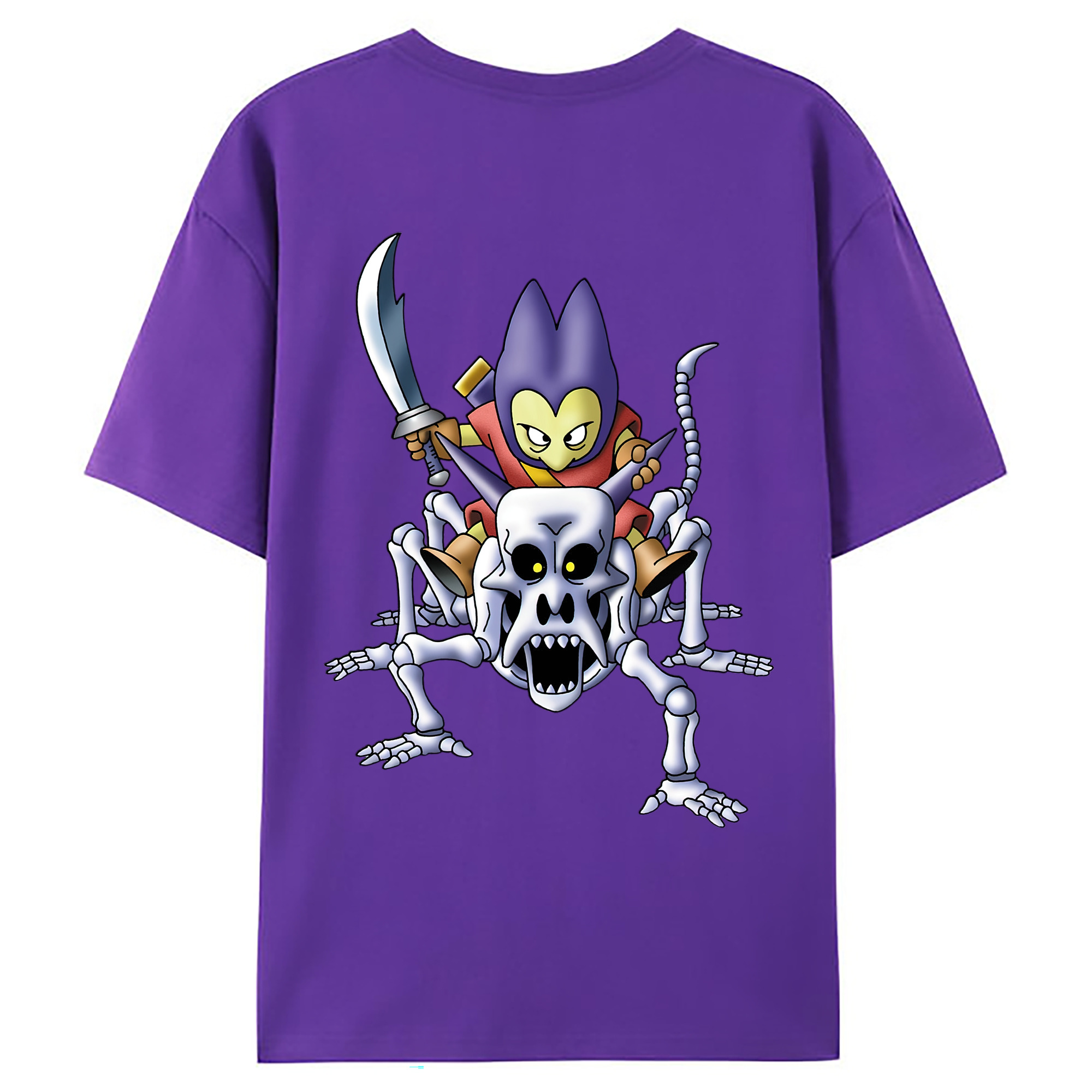（画像用） ドラゴンクエスト Doragon Kuesuto Dragon Quest 綿100％ メンズ半袖Tシャツ（バックプリント） 通気性