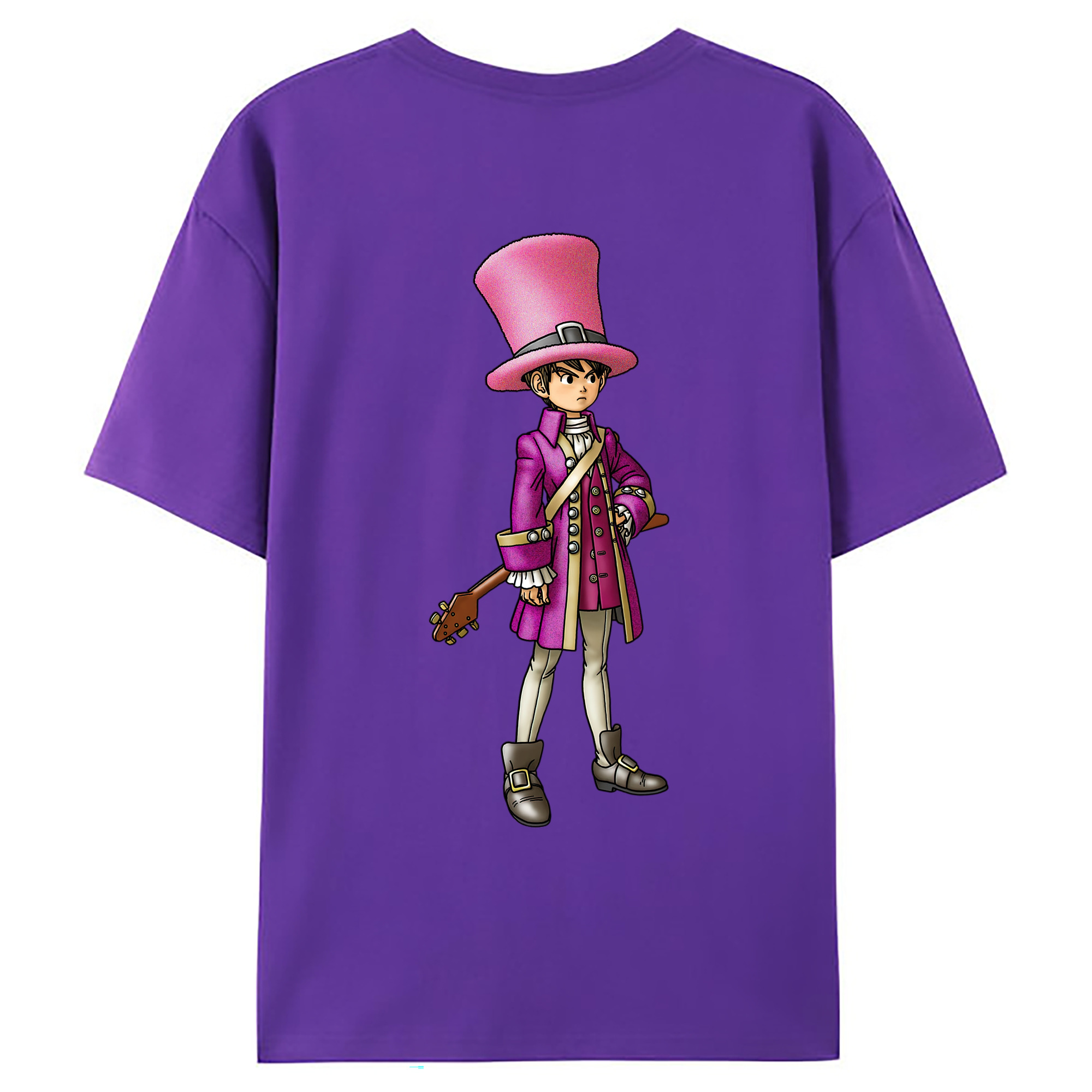 （画像用） ドラゴンクエスト Doragon Kuesuto Dragon Quest 綿100％ メンズ半袖Tシャツ（バックプリント） 通気性