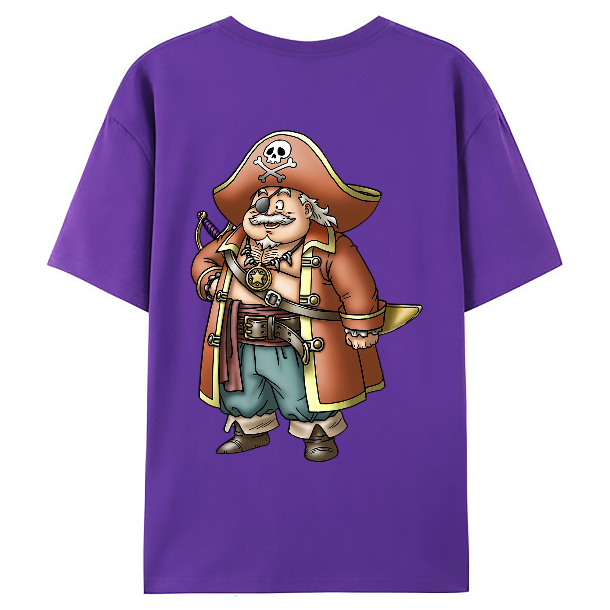 （画像用） ドラゴンクエスト Doragon Kuesuto Dragon Quest 綿100％ メンズ半袖Tシャツ（バックプリント） 通気性