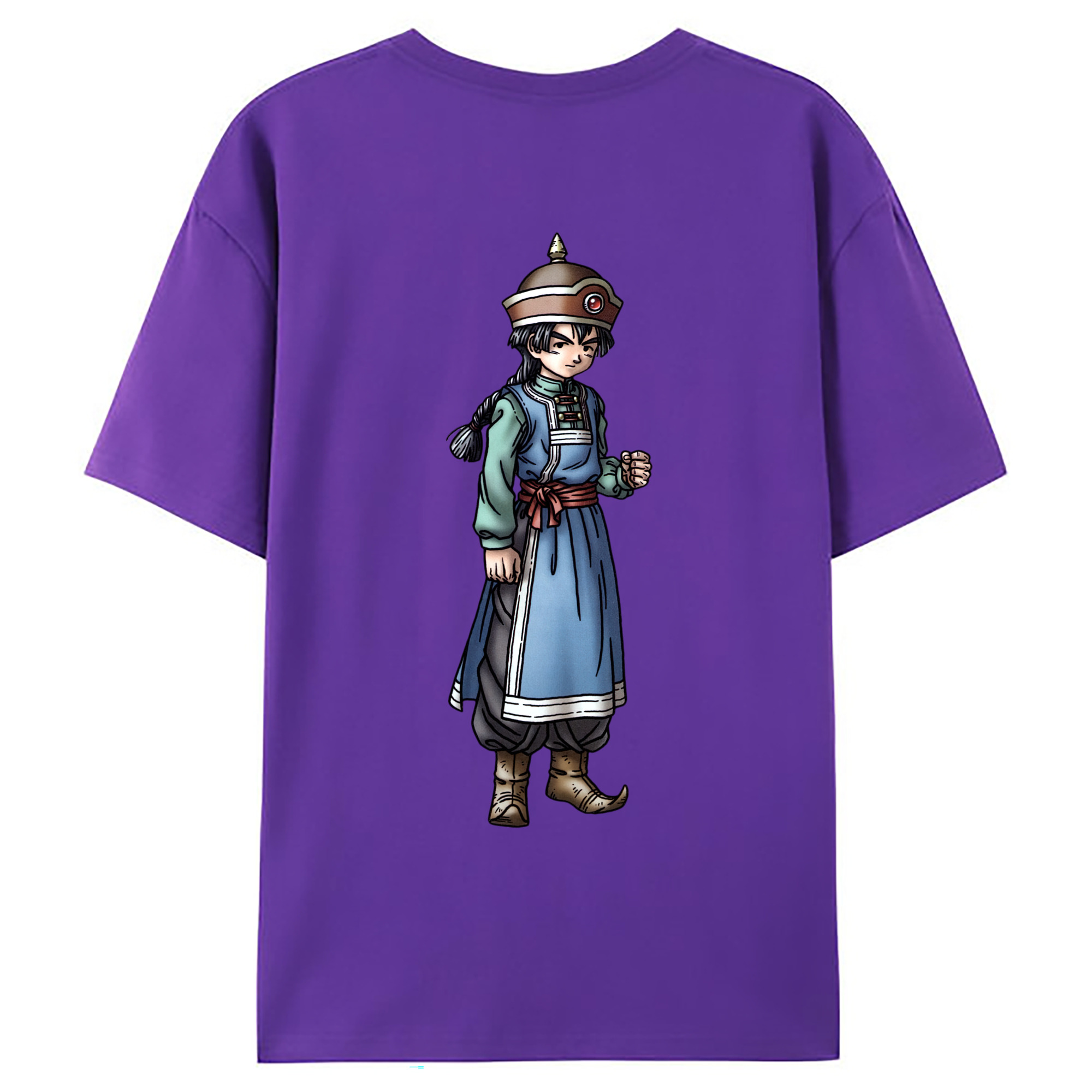 （画像用） ドラゴンクエスト Doragon Kuesuto Dragon Quest 綿100％ メンズ半袖Tシャツ（バックプリント） 通気性