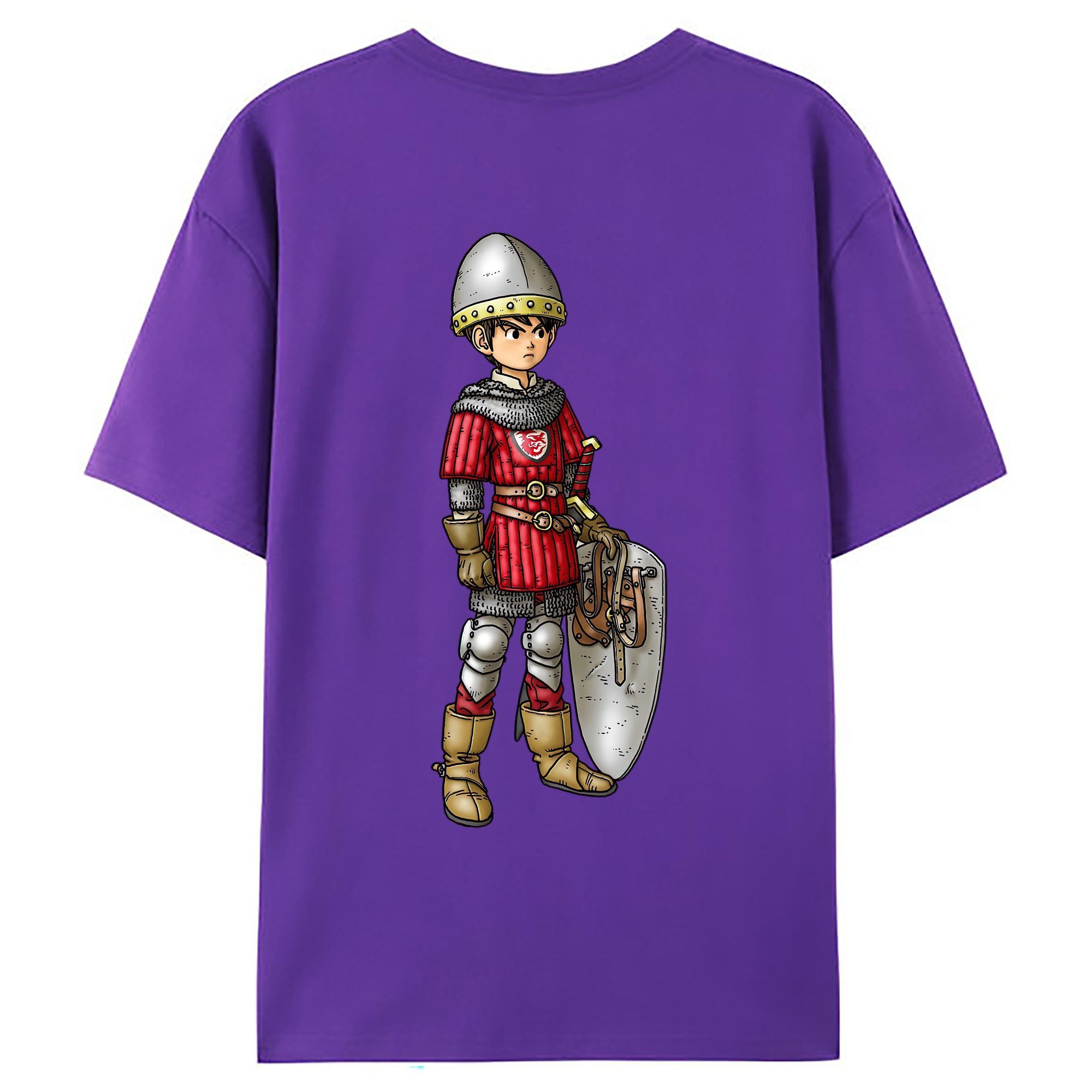 （画像用） ドラゴンクエスト Doragon Kuesuto Dragon Quest 綿100％ メンズ半袖Tシャツ（バックプリント） 通気性