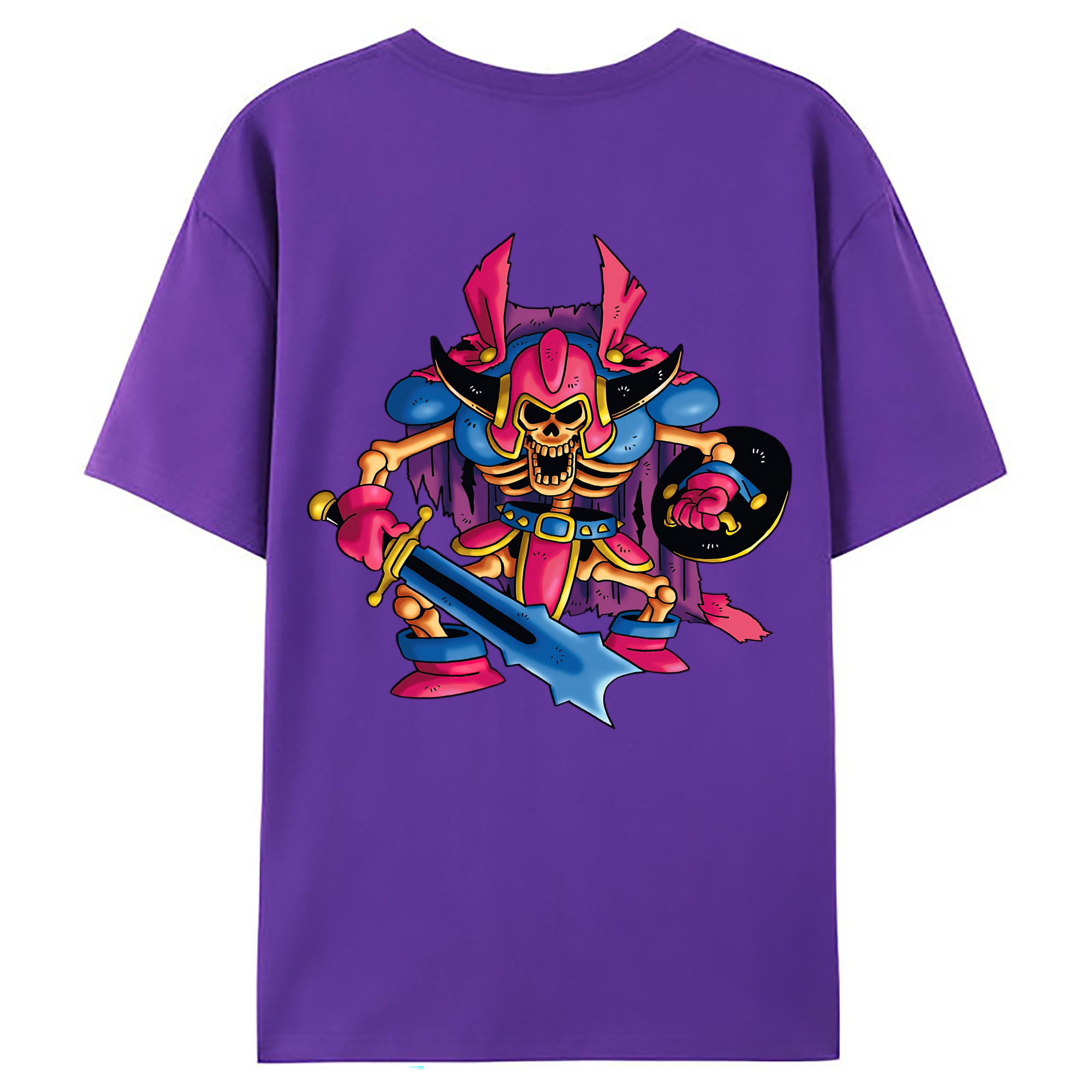 （画像用） ドラゴンクエスト Doragon Kuesuto Dragon Quest 綿100％ メンズ半袖Tシャツ（バックプリント） 通気性