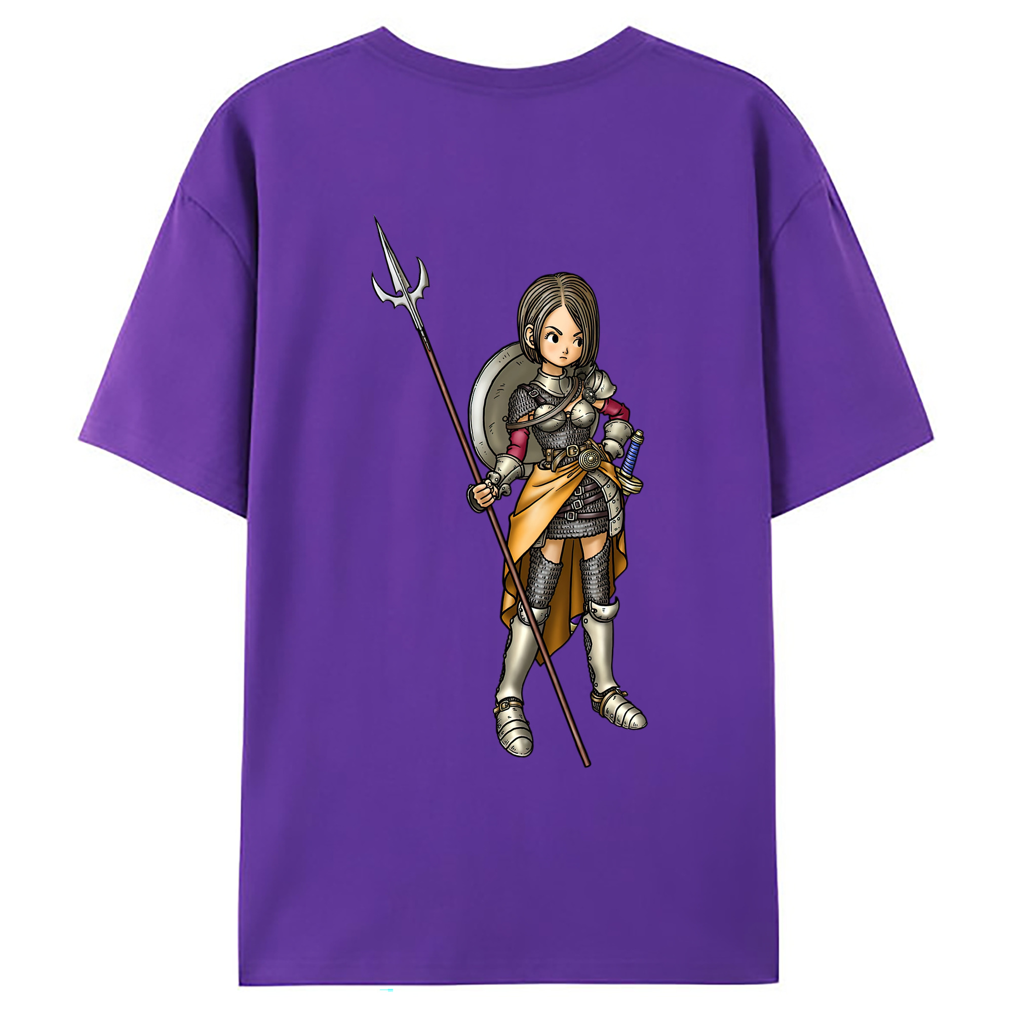 （画像用） ドラゴンクエスト Doragon Kuesuto Dragon Quest 綿100％ メンズ半袖Tシャツ（バックプリント） 通気性