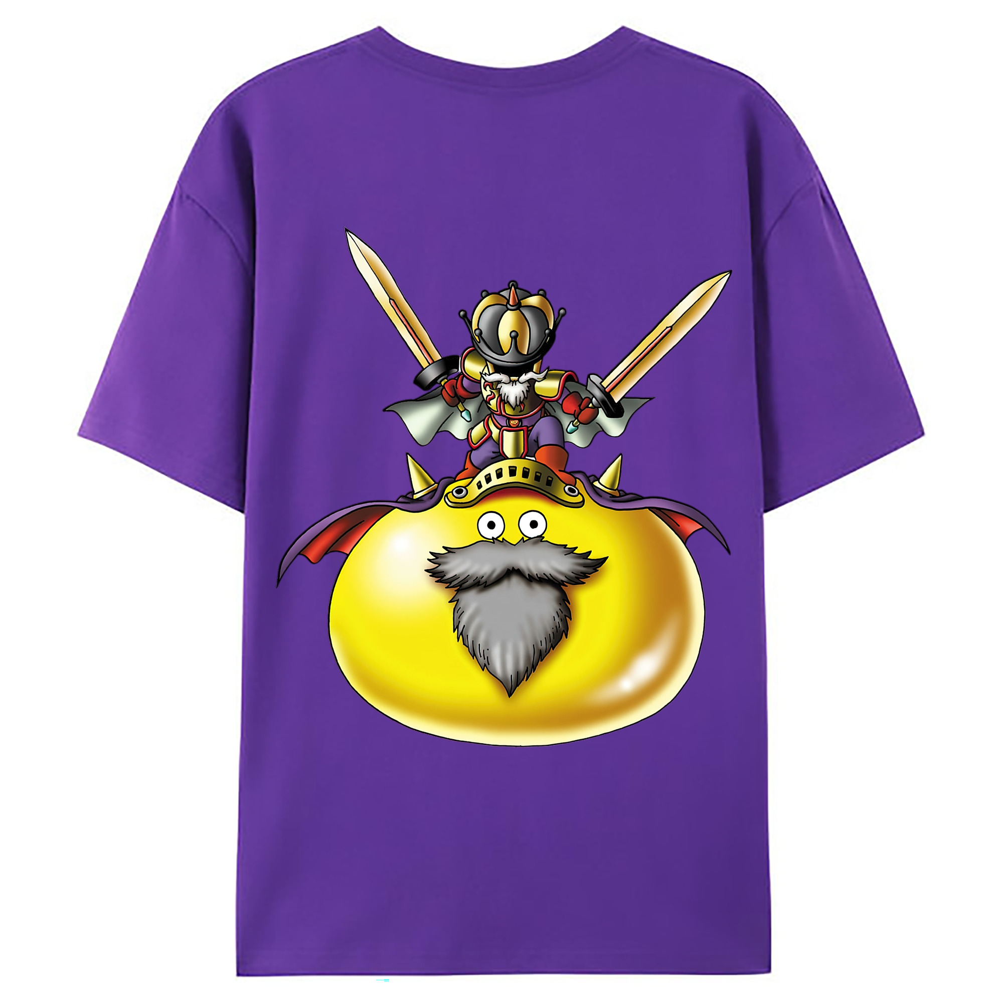 （画像用） ドラゴンクエスト Doragon Kuesuto Dragon Quest 綿100％ メンズ半袖Tシャツ（バックプリント） 通気性