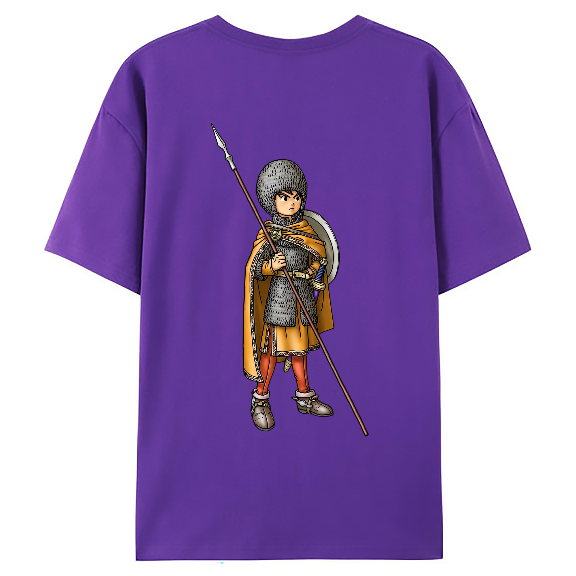（画像用） ドラゴンクエスト Doragon Kuesuto Dragon Quest 綿100％ メンズ半袖Tシャツ（バックプリント） 通気性